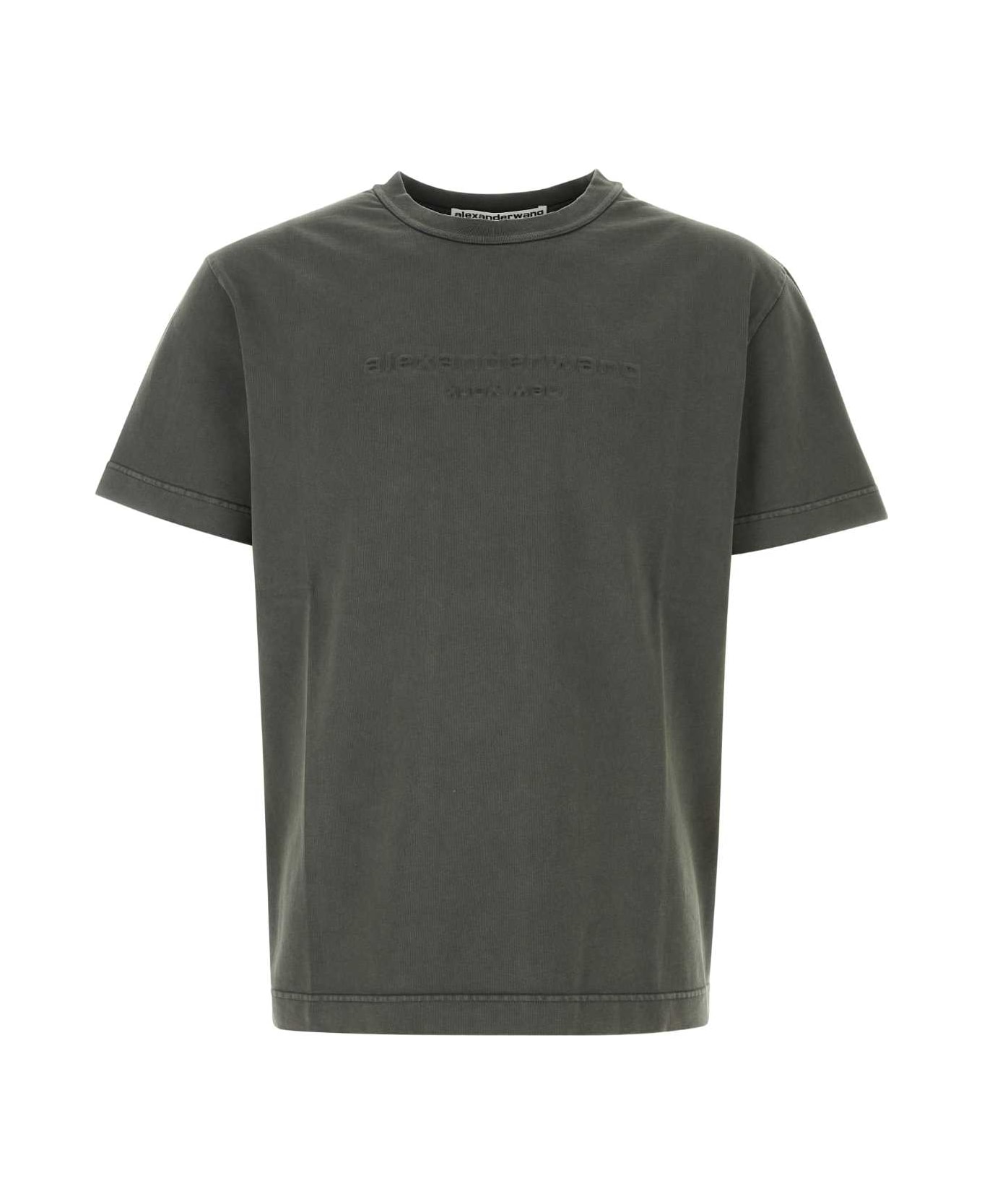 Alexander Wang Dark Grey Cotton T-shirt - SOFTOBSIDIAN