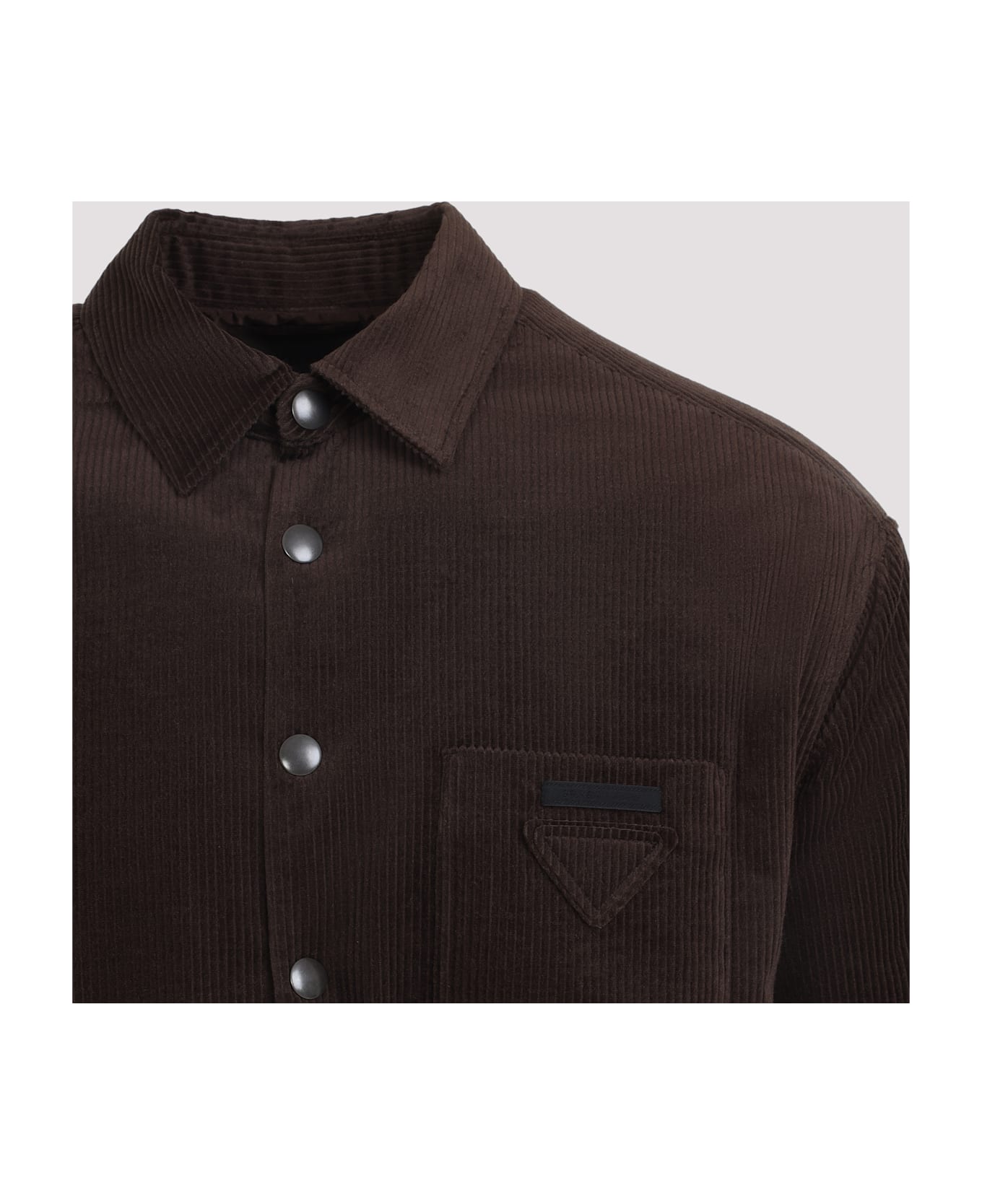 Prada Cotton And Cashmere Shirt - Ebano