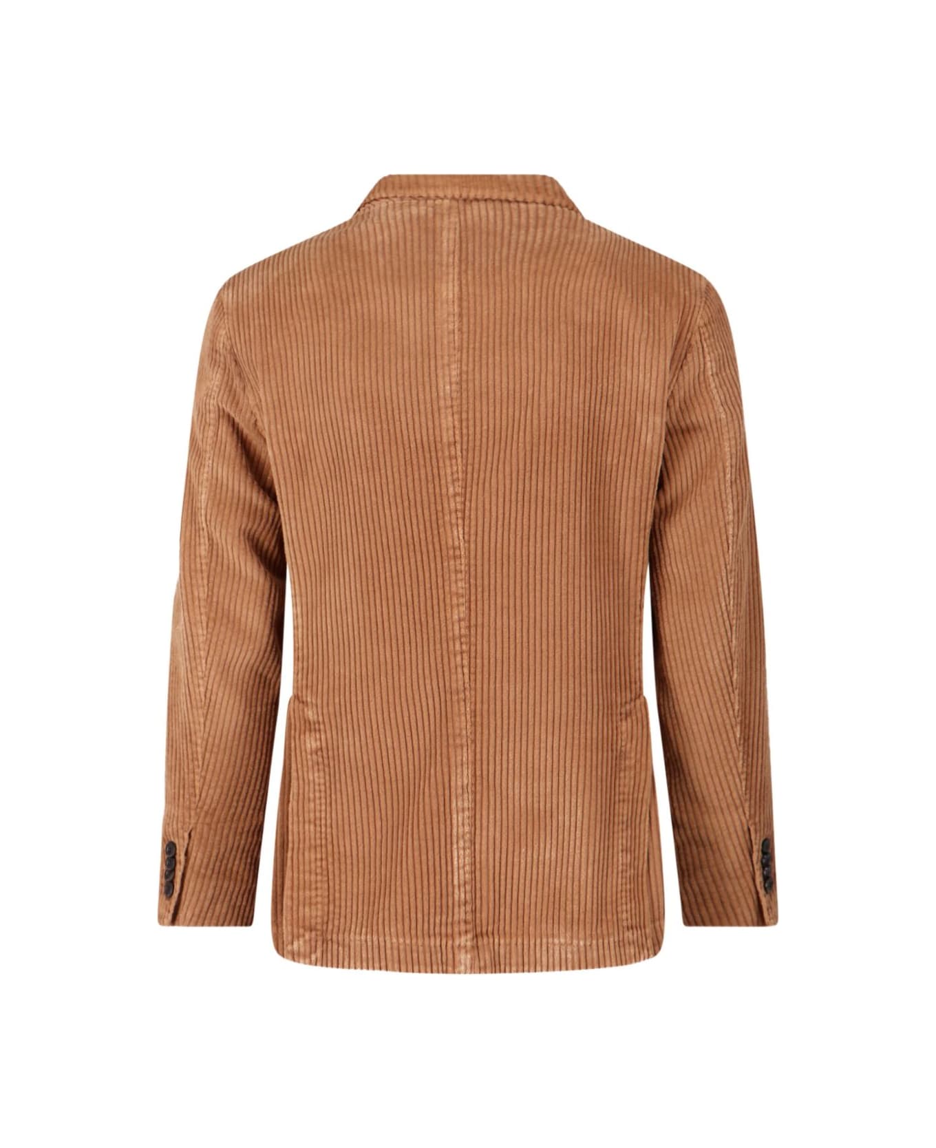 Boglioli Velvet Double-breasted Jacket - Leather Brown