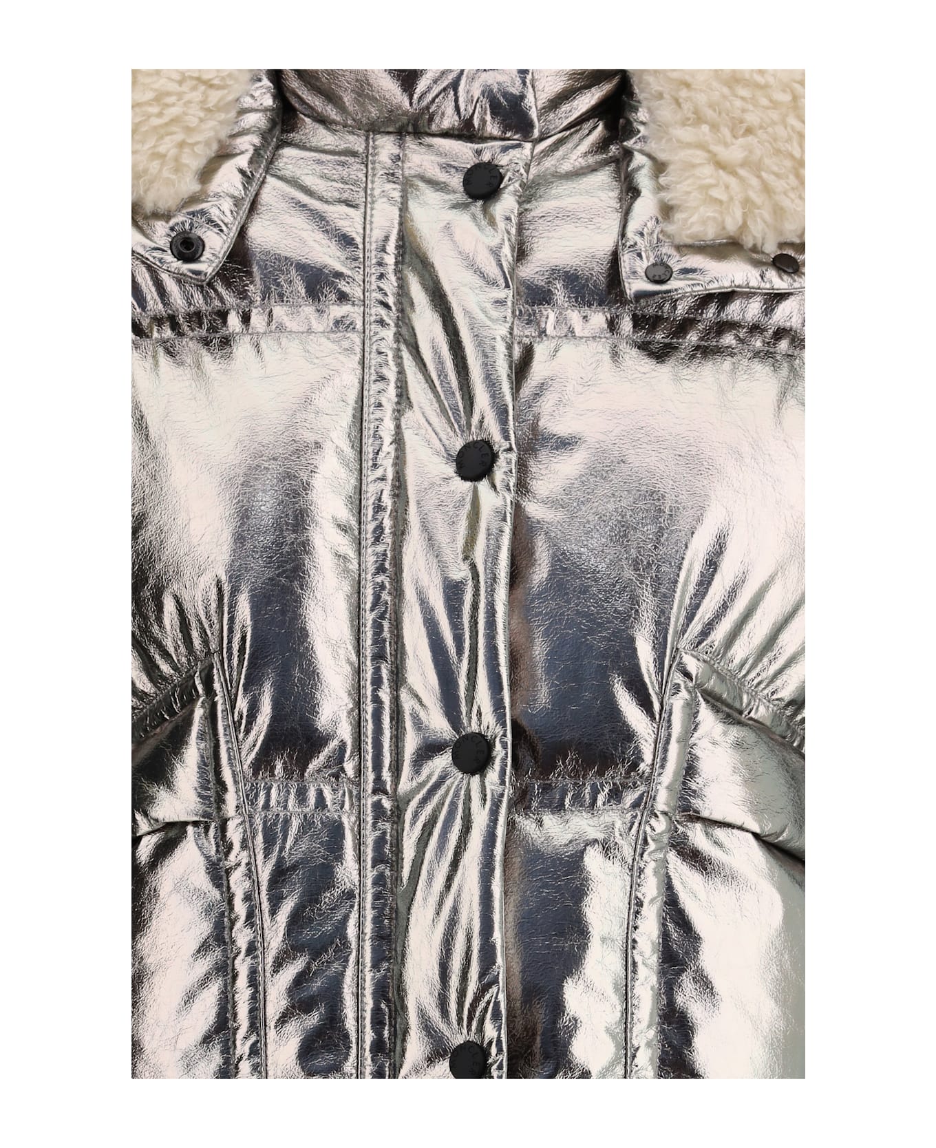 Moncler Grenoble Calaque Metallic Hooded Down Ski Jacket