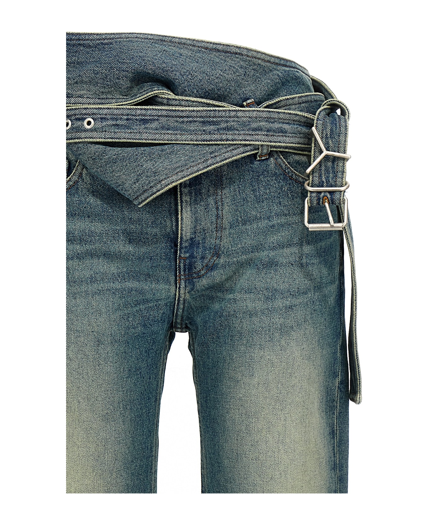 デニム・ジーパン Y PROJECT 'Wrap Belt' jeans Y/Project Wrap Belt Jeans | Black | FARFETCH