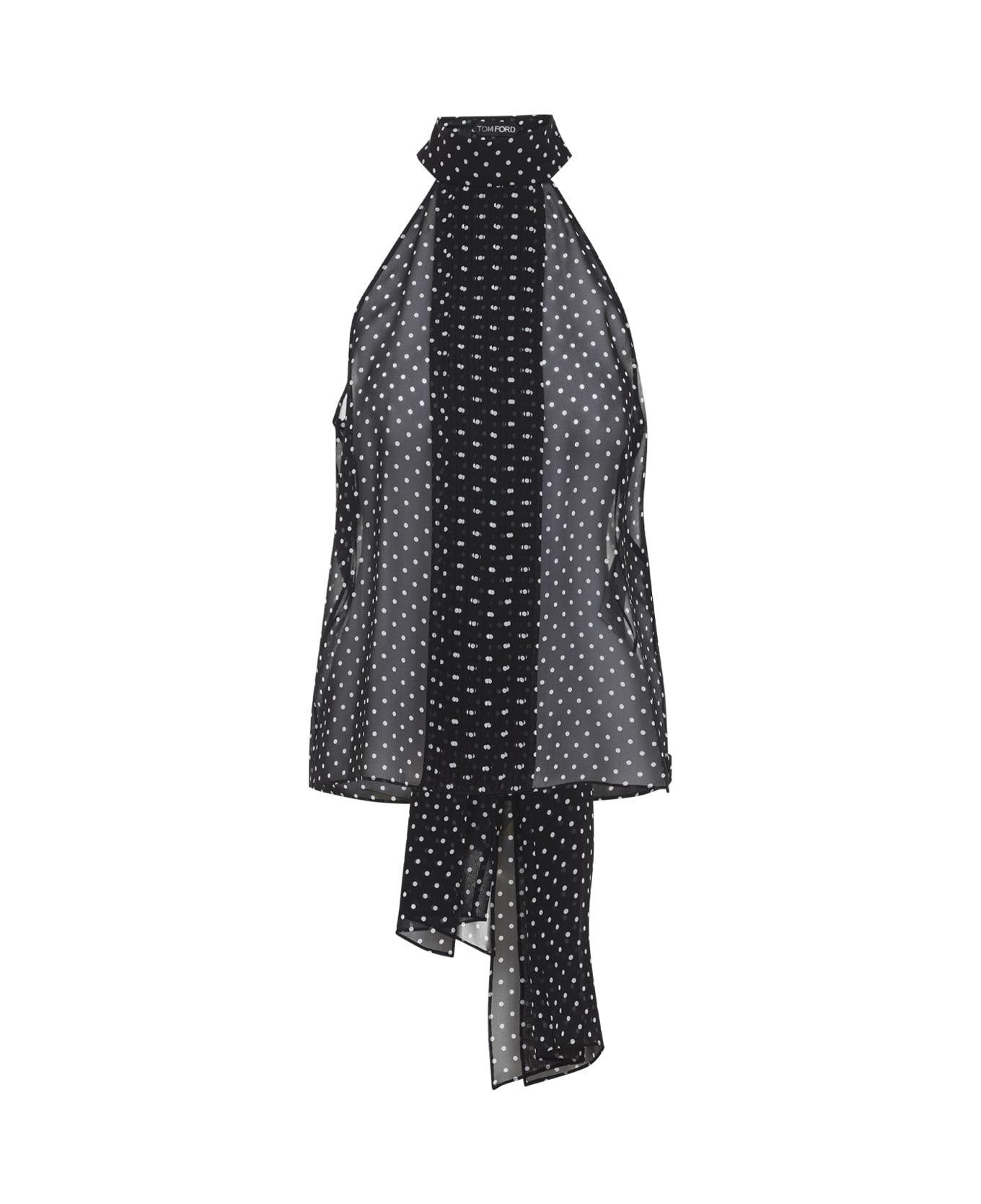 Tom Ford Polka Dot Top - Nwg Black Off White