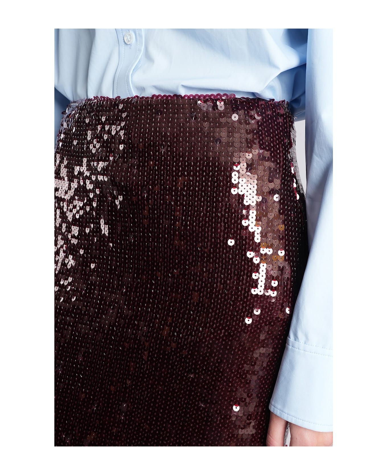 Rotate by Birger Christensen Skirt In Bordeaux Polyamide - bordeaux