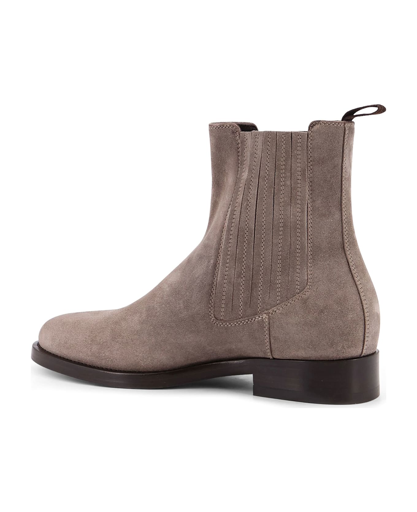 Brunello Cucinelli Chelsea Boot Suede Ankle Boots - Brown