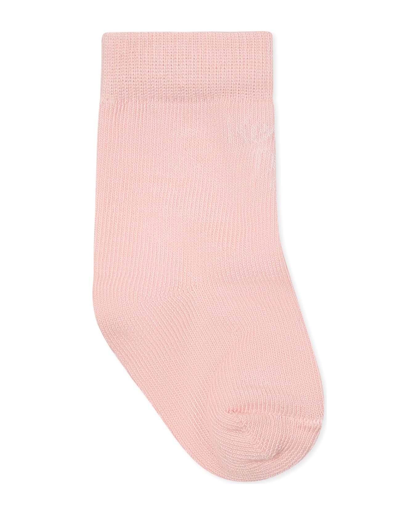 Kenzo Kids Pink Socks Set For Baby Girl With Logo - Pink