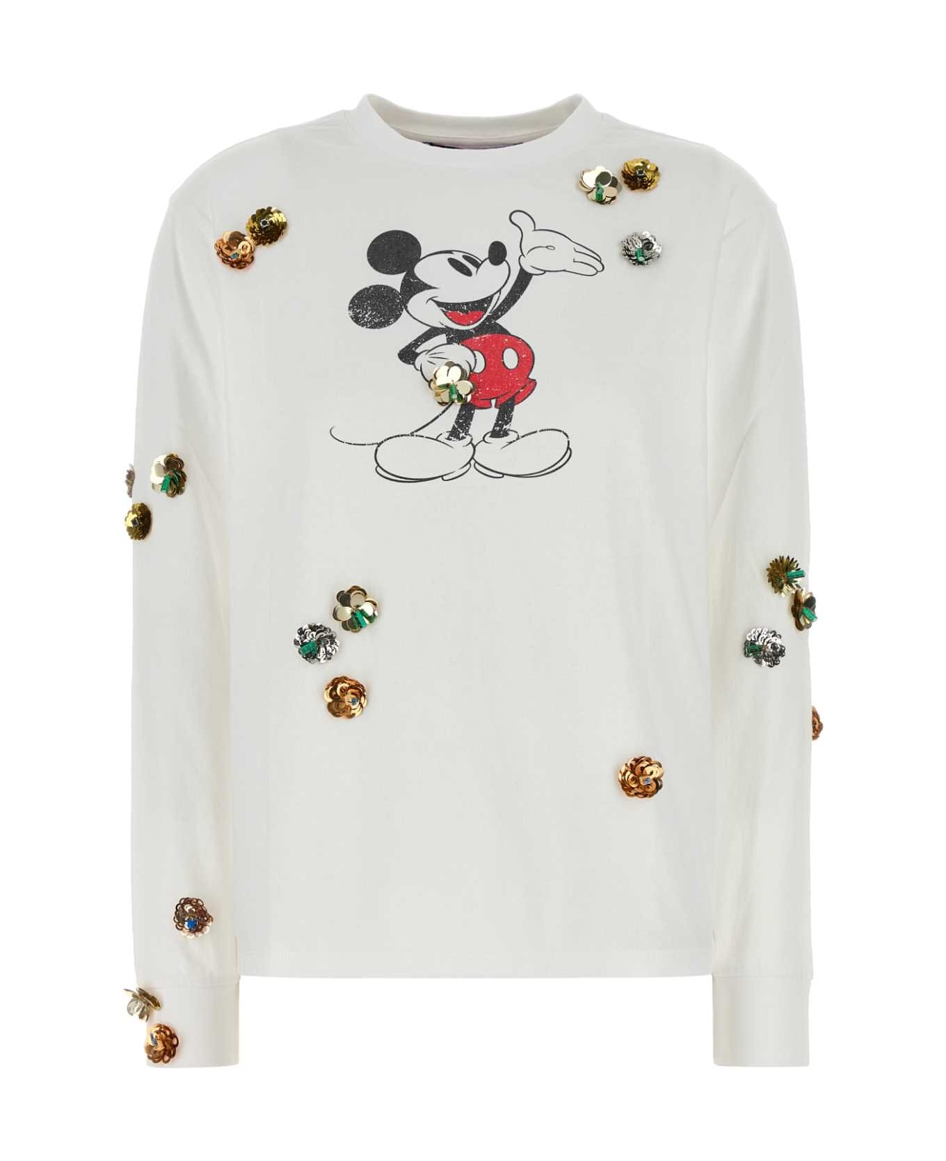 Coperni White Cotton Coperni X Disney Mickey T-shirt - WHITEMULTICOLOUR