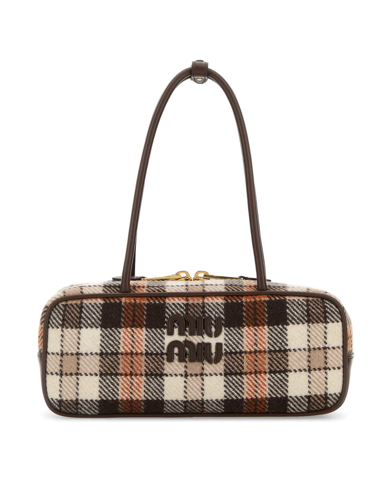 Miu Miu Embroidered Fabric Shoulder Bag - BRUCIATOPAPAYA