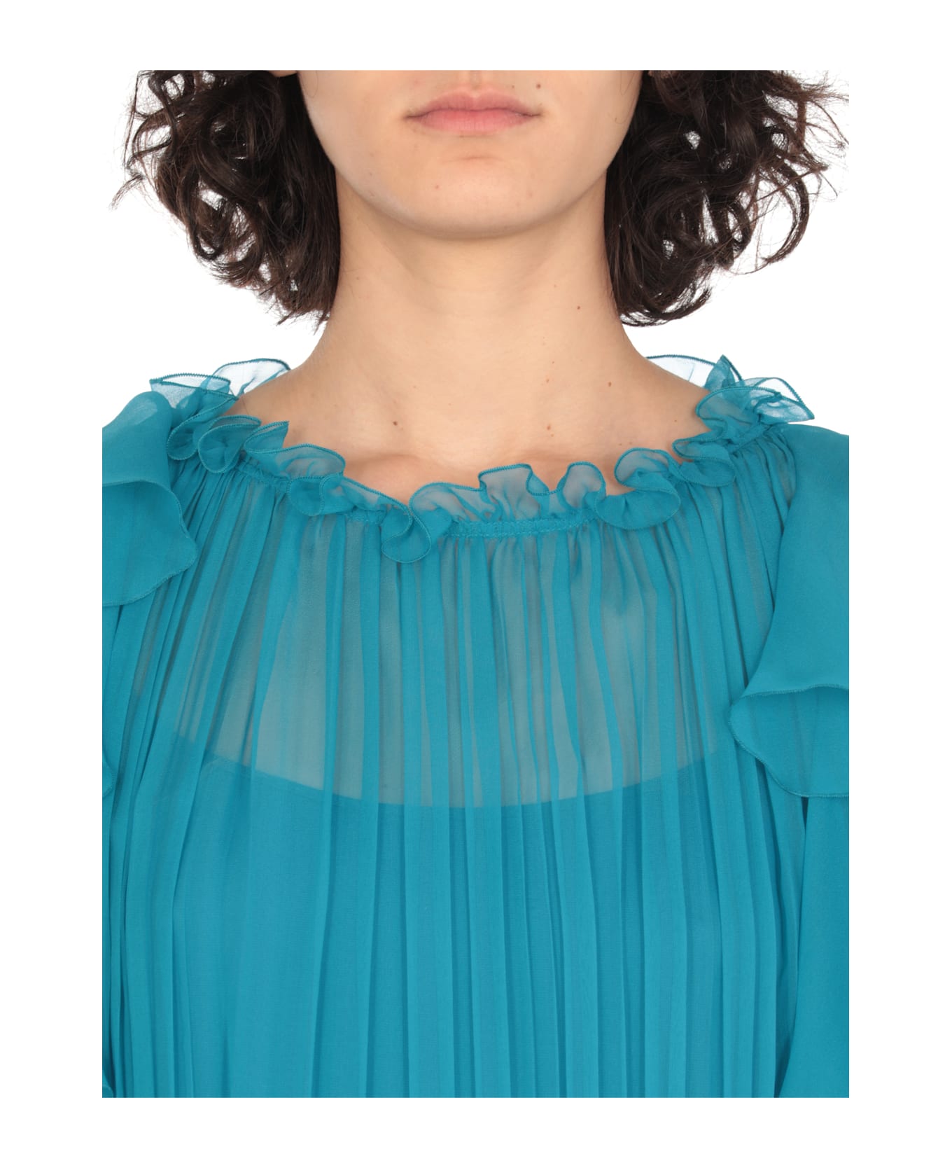 Alberta Ferretti Tulle Dress - Blue