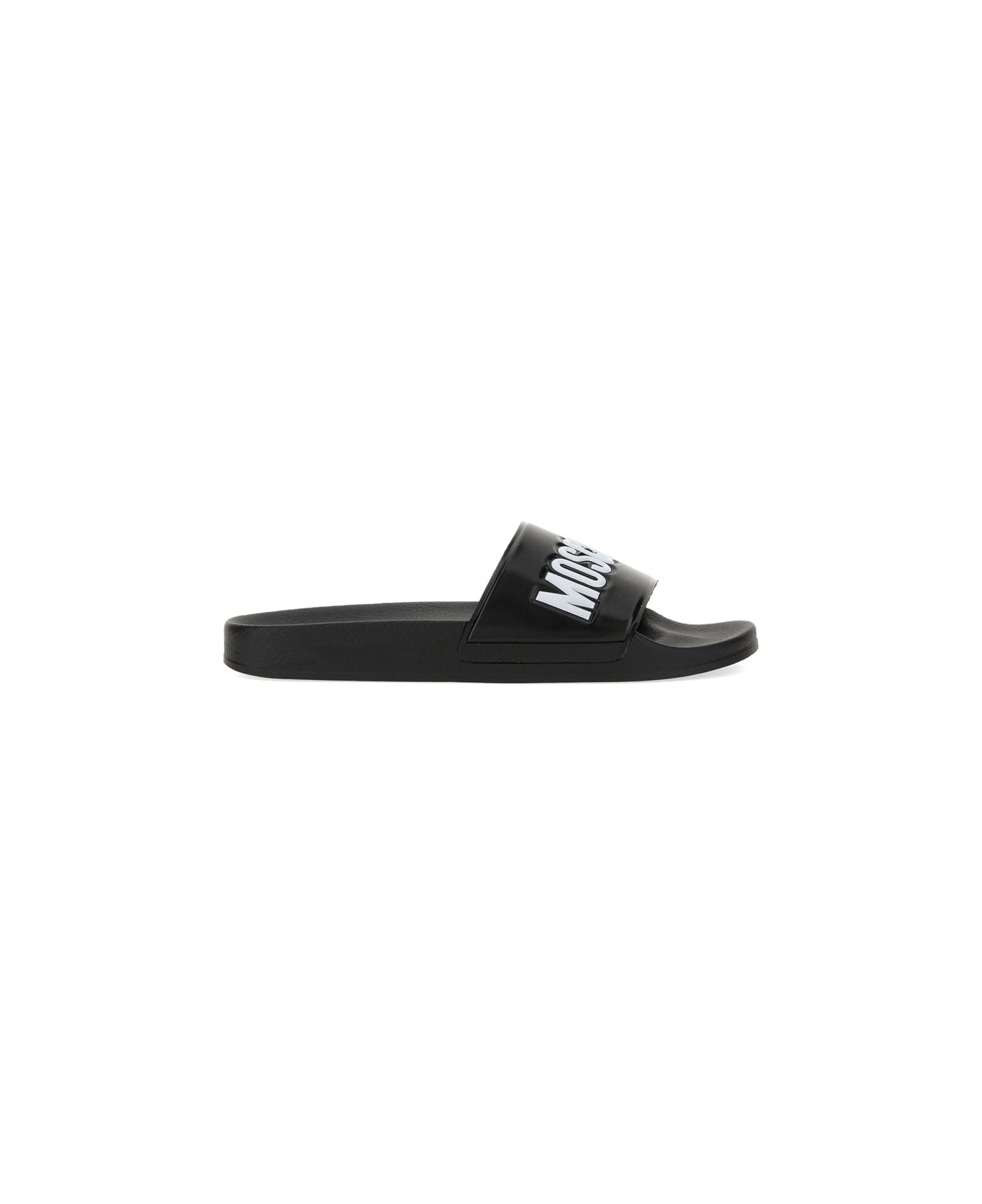 Moschino Sandal With Logo - BLACK その他各種シューズ
