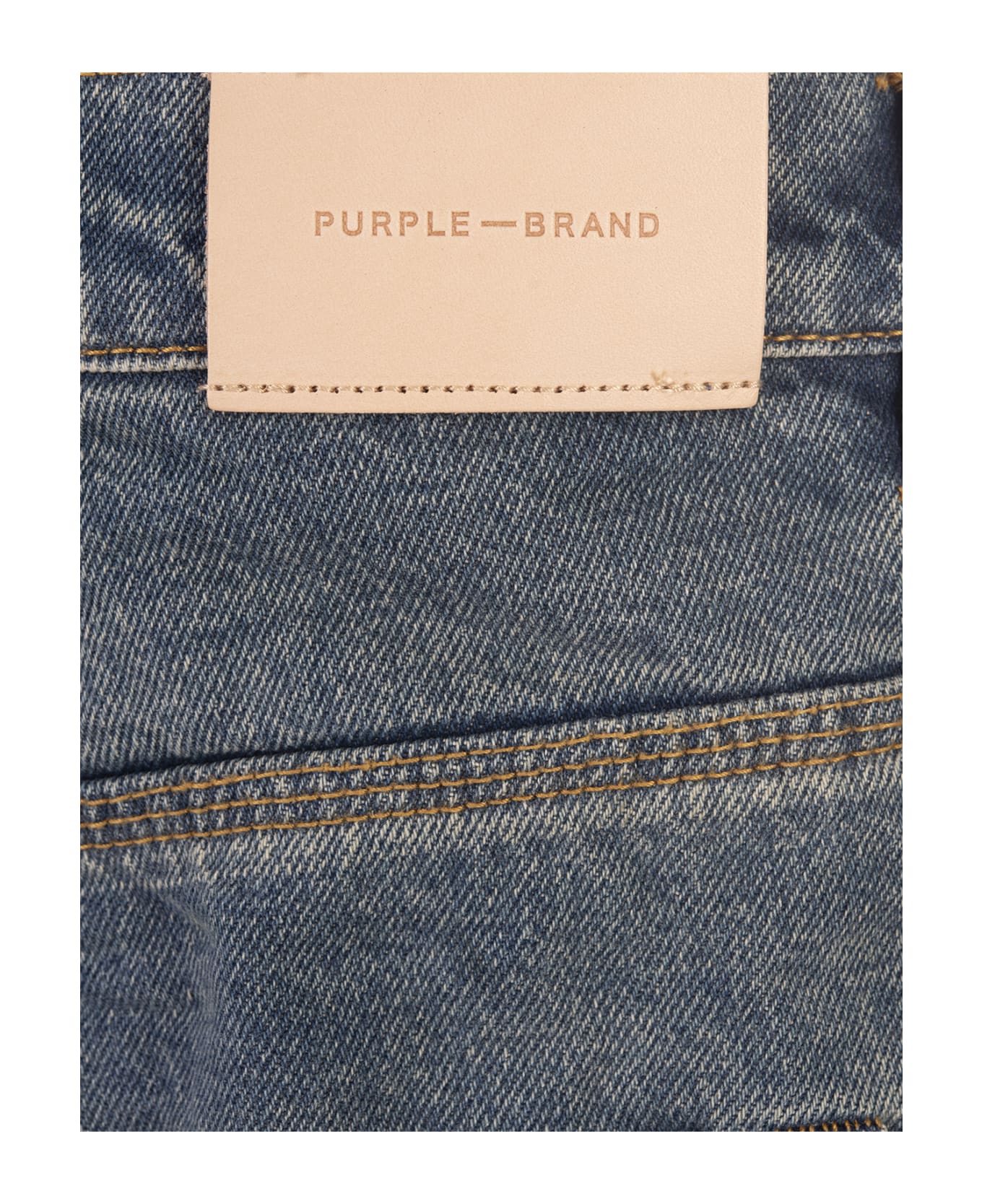 Purple Brand P018 Relaxed Vintage Dirty Jeans In Light Indigo - Blue デニム