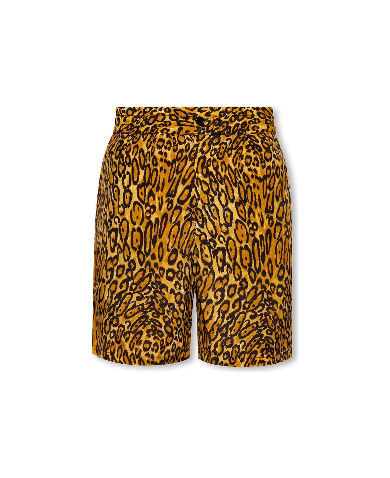 Moschino Shorts With Animal Print - NEUTRALS/BLACK