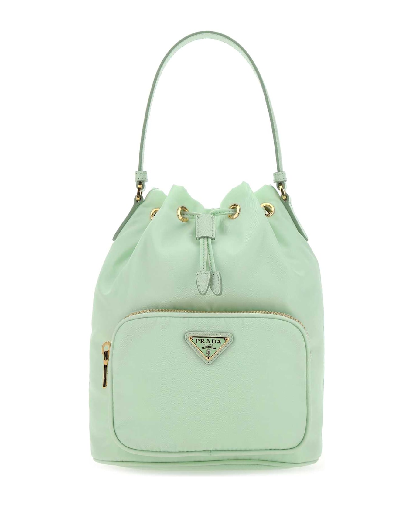 Prada Pastel Green Re-nylon Bucket Bag - F0934