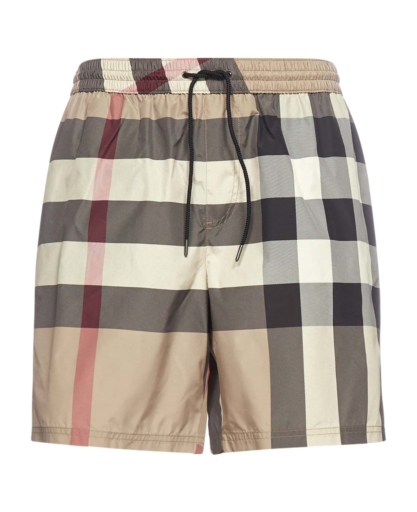 Burberry Boxer Swimsuit With Vintage Check Pattern - Archive beige ip chk