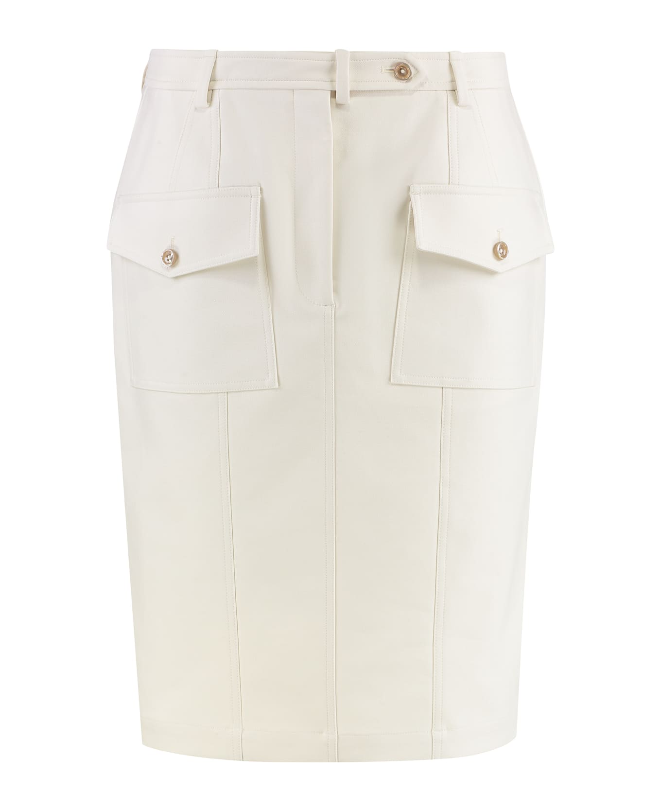 Tom Ford Cotton Midi Skirt - panna