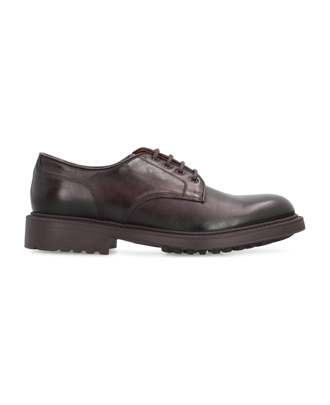 Doucal
s Leather Lace-up Shoes - brown