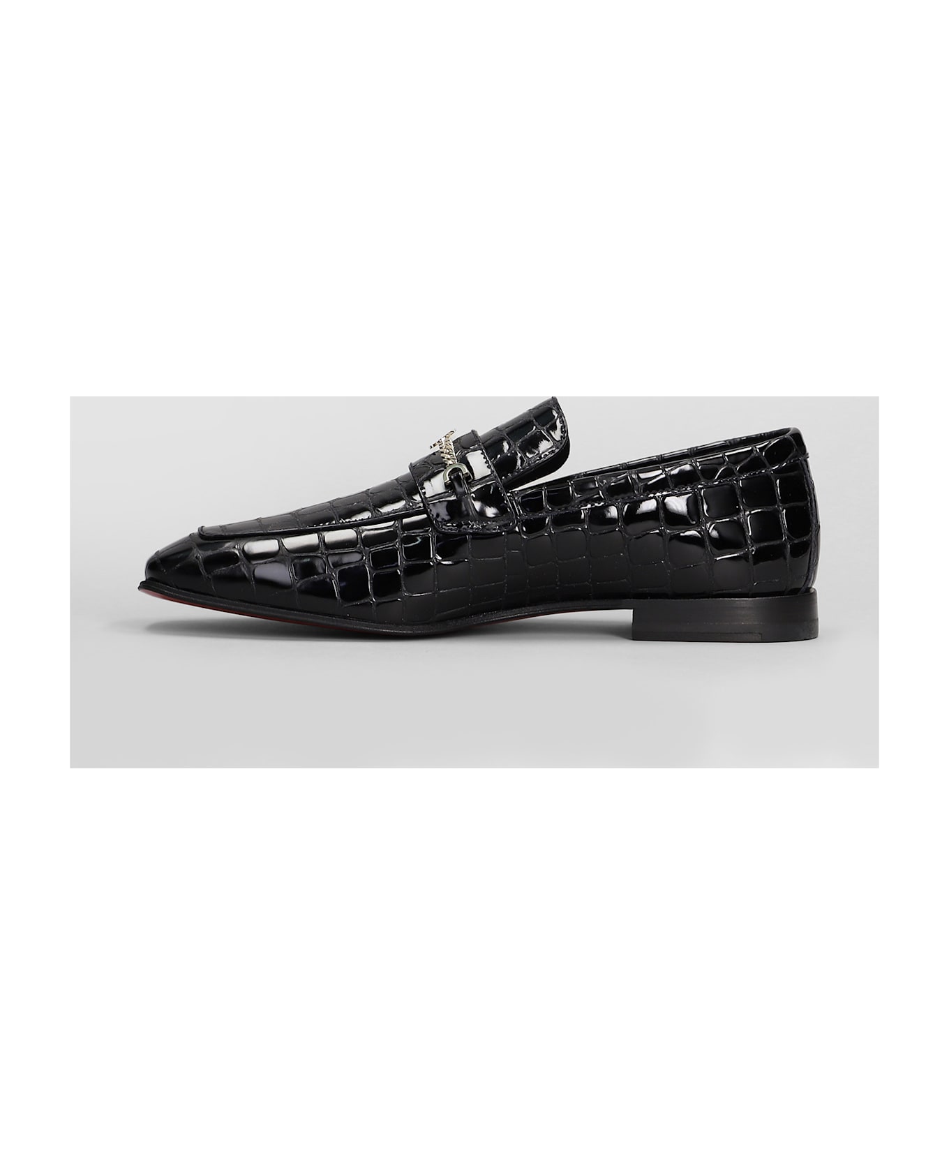 Christian Louboutin Mj Moc Loafers In Black Leather - black