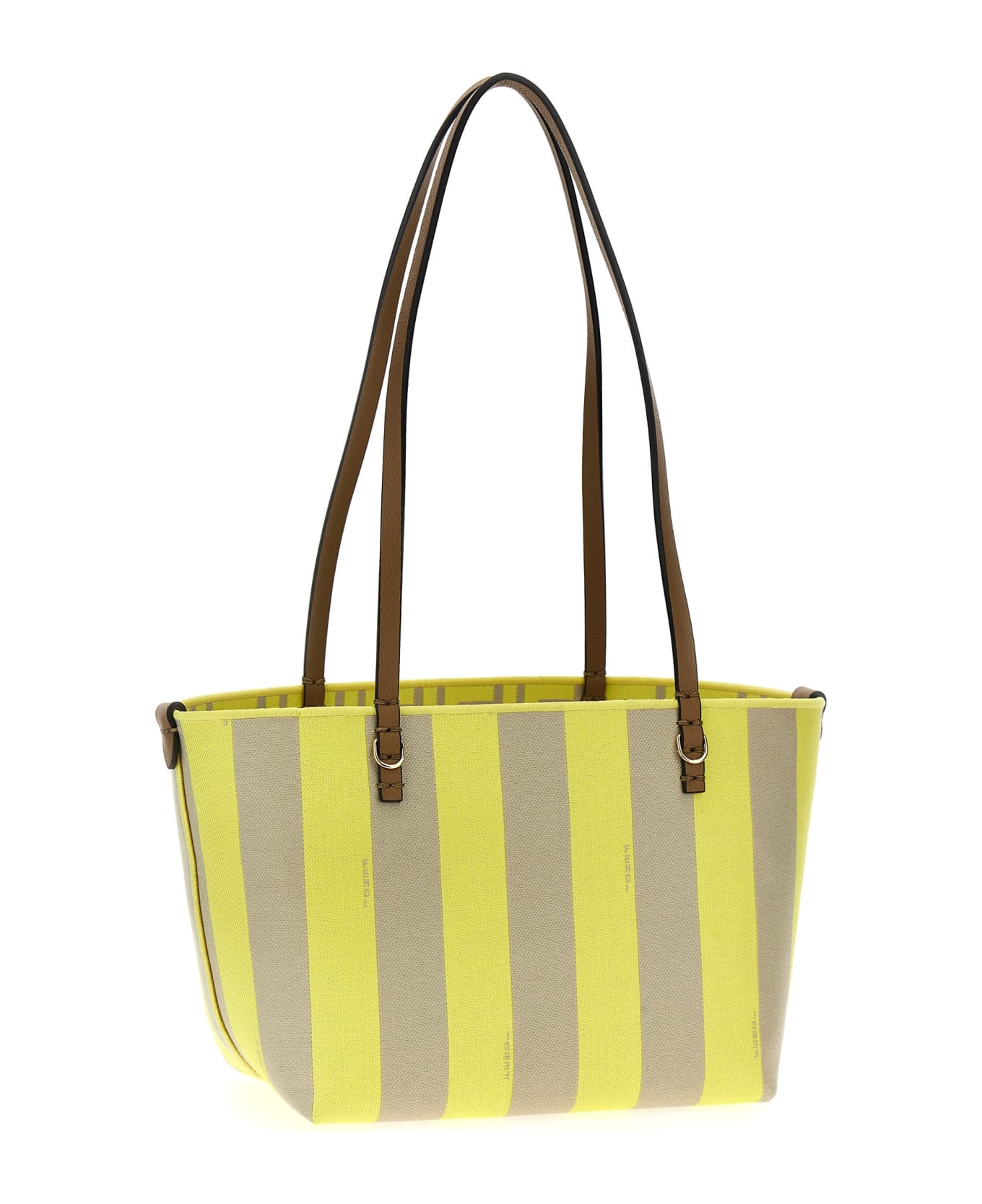 Fendi 'roll Small' Reversible Shopping Bag - BEIGEPOMELOSANDOS