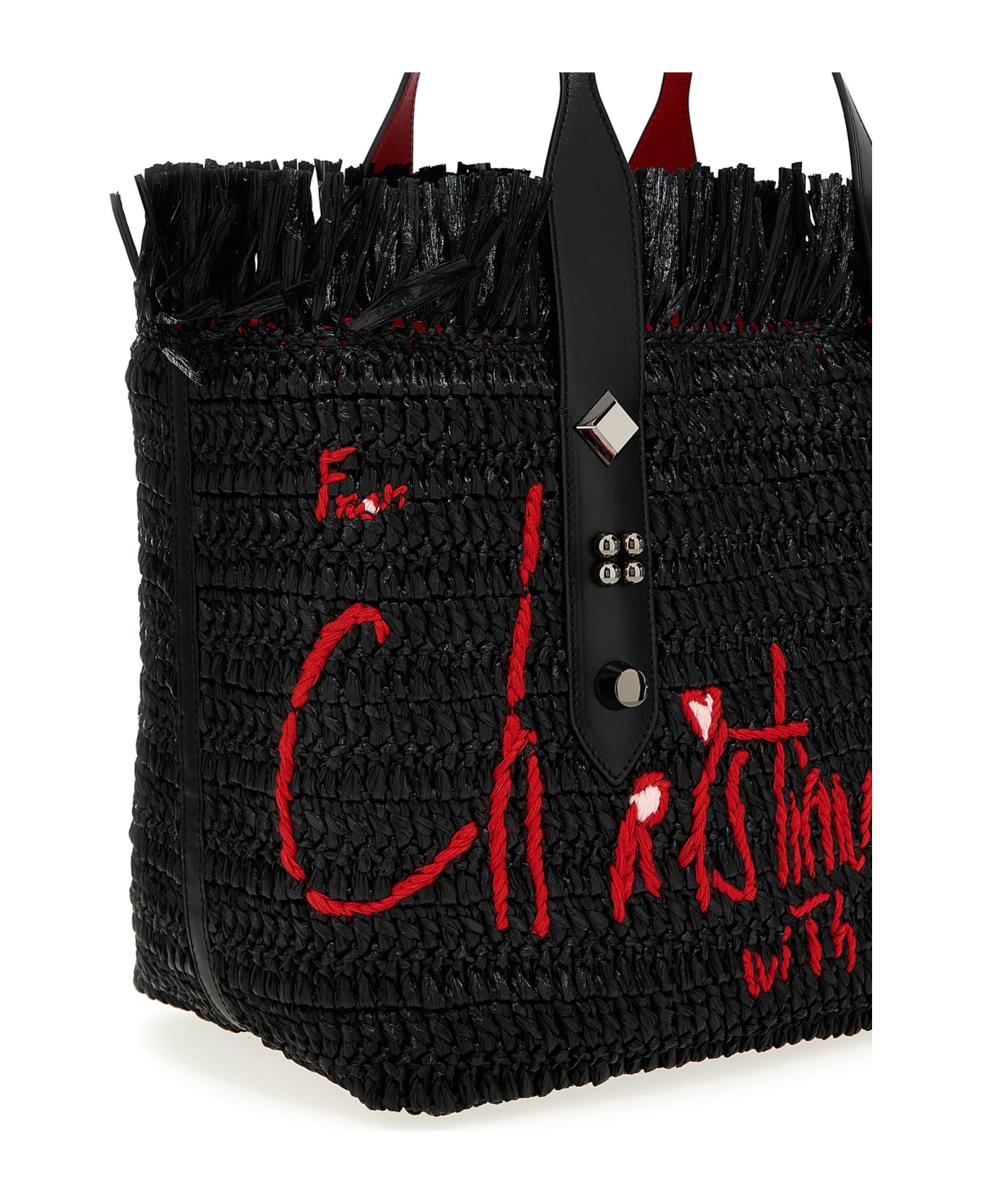 Christian Louboutin X Ross De Palma 'frangibus Medium' Shopping Bag - Black  