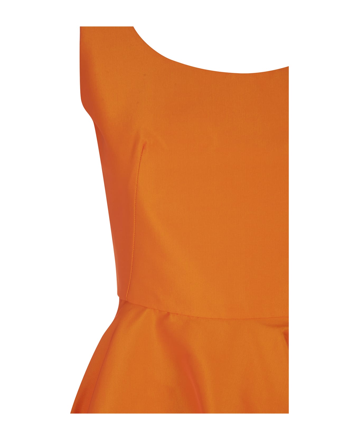 Alexander McQueen Asymmetrical And Draped Dress In Orange - Arancione