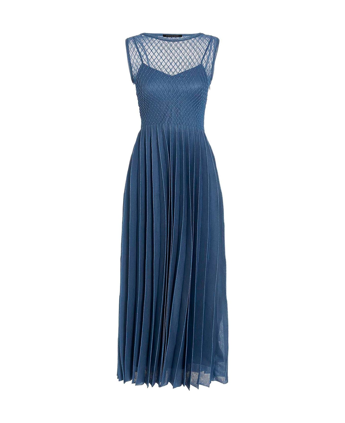 Antonino Valenti Brooke Dress In Viscose And Lurex - Blu