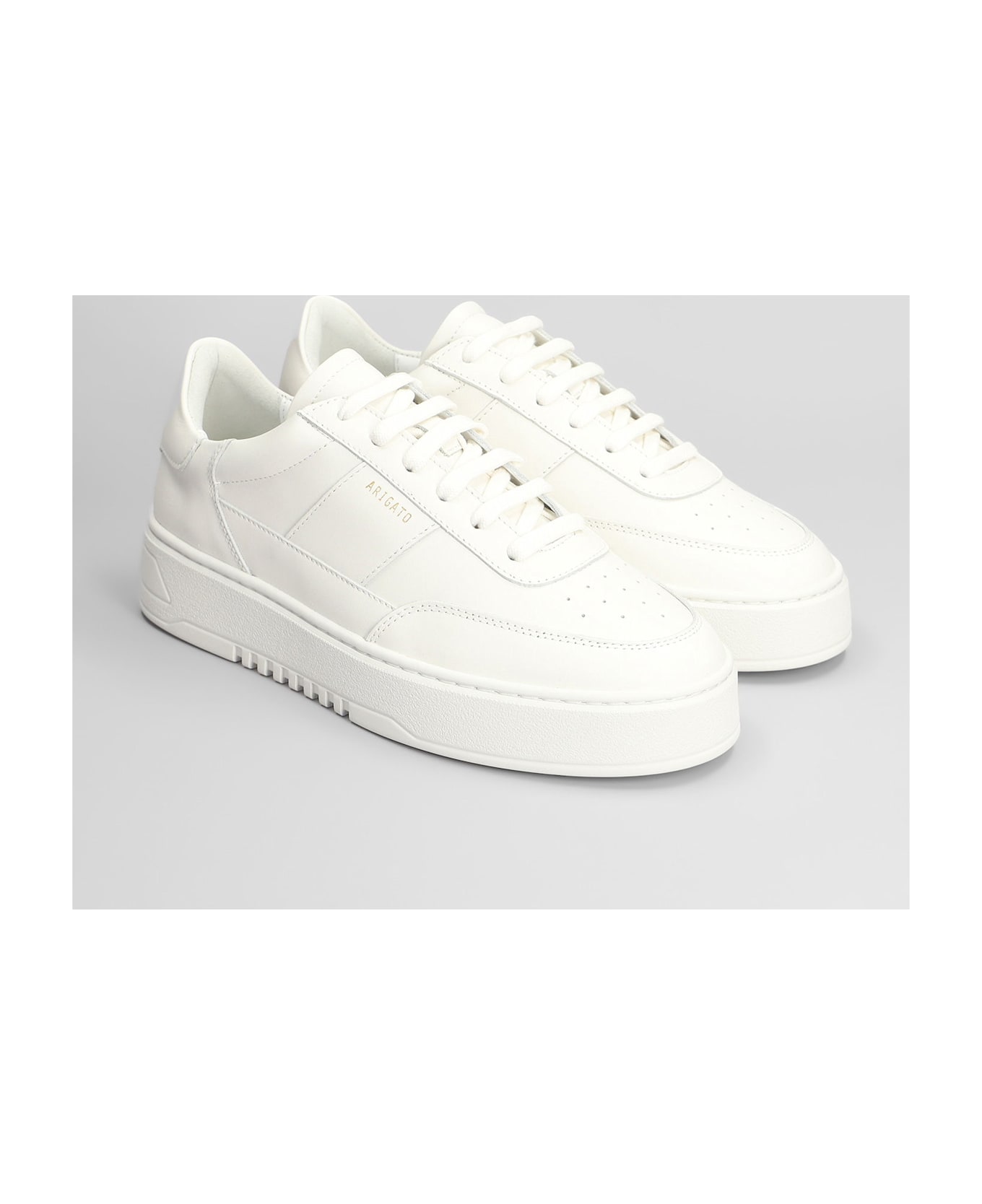Axel Arigato Orbit Vintage Sneakers In White Leather - white