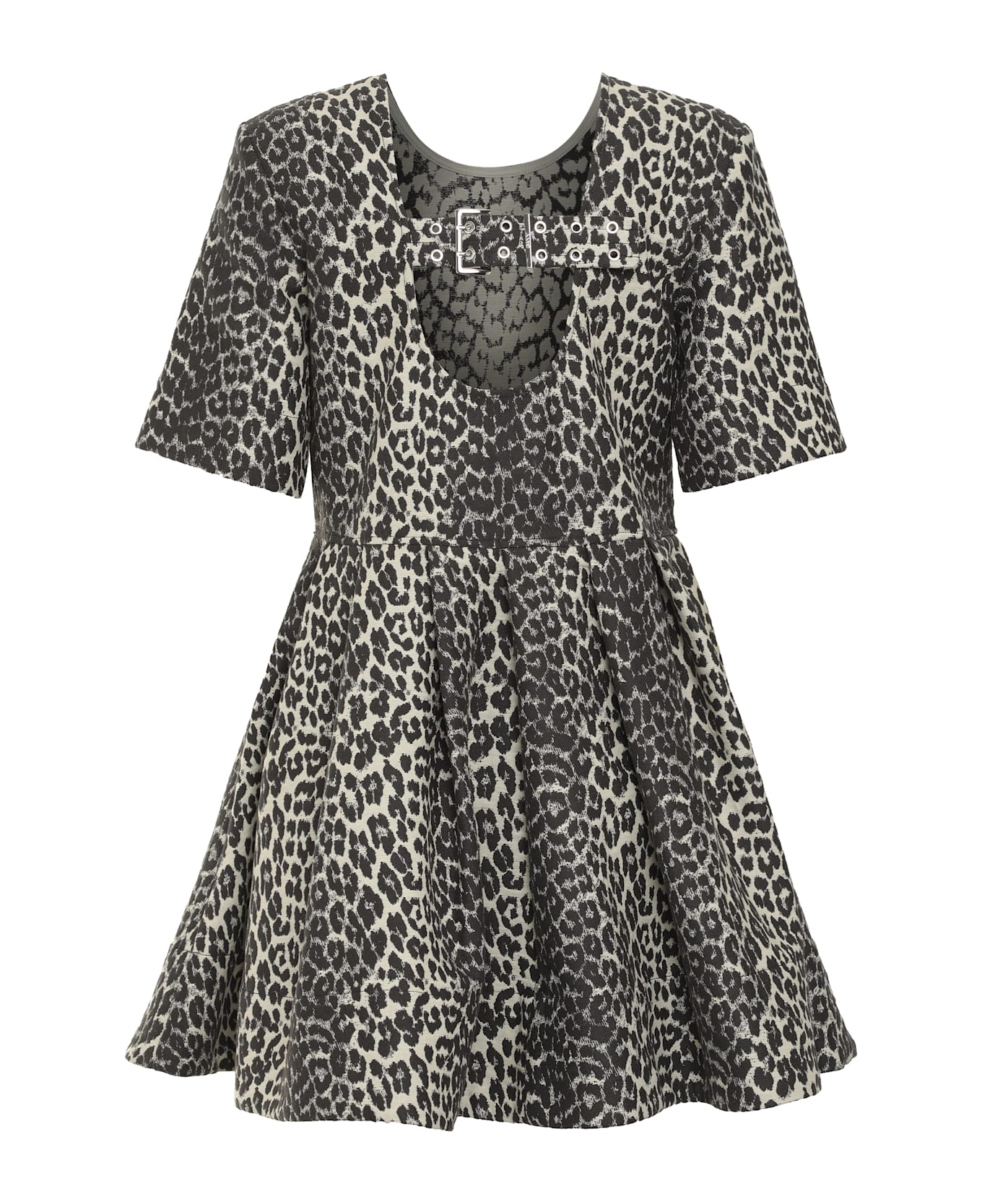 Ganni Leopard Mini Dress - Animalier