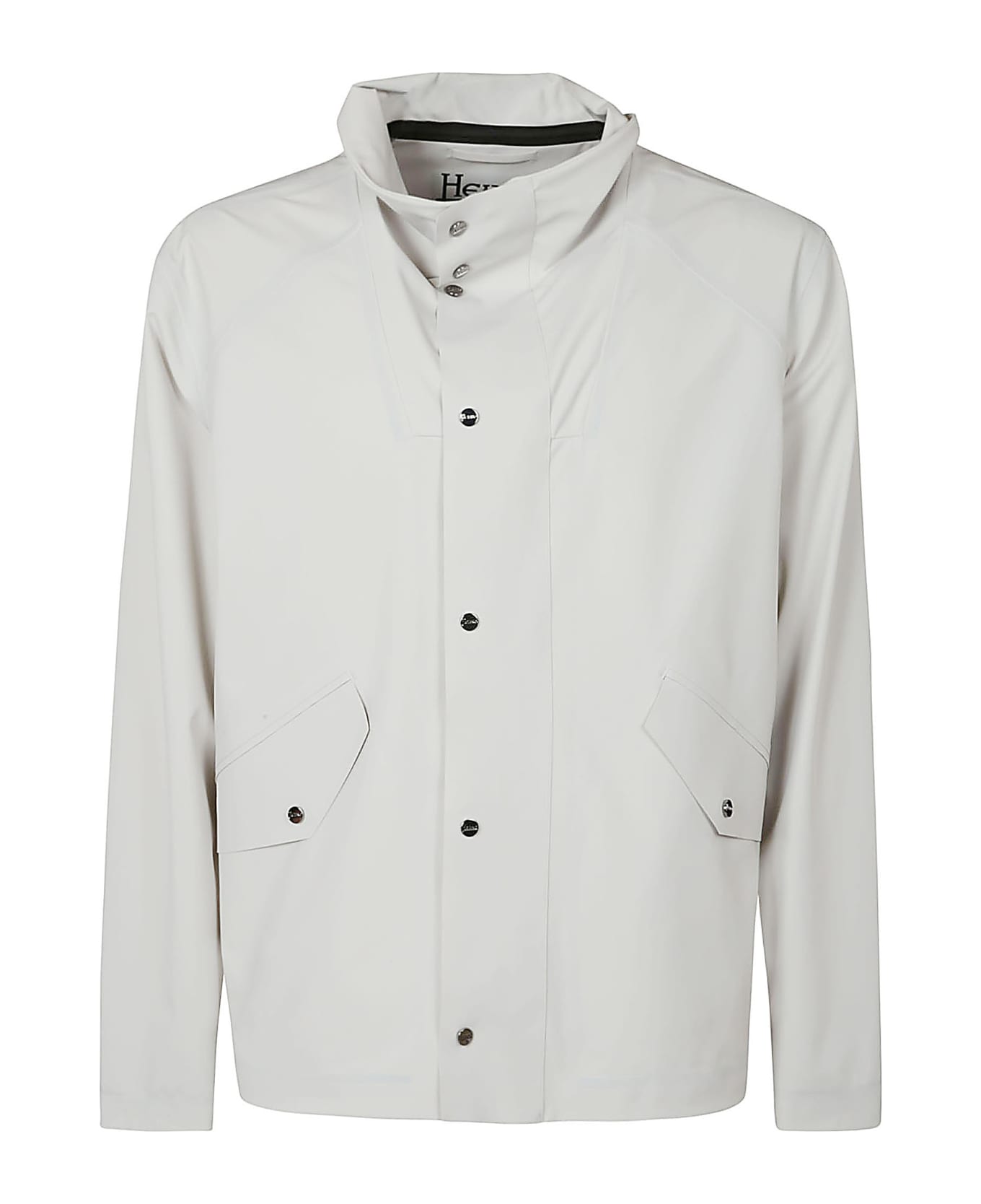Herno Classic Side Pockets Buttoned Jacket - Chantilly