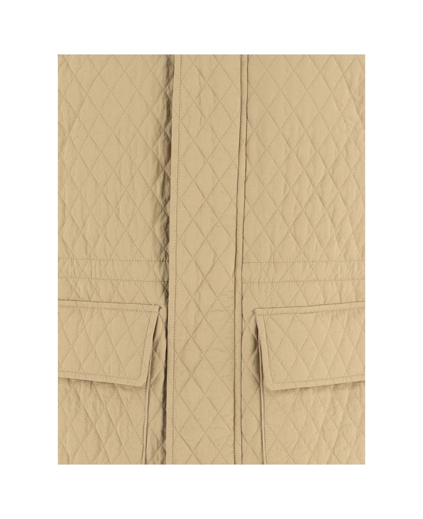 Burberry Beige Nylon Padded Jacket - FLAX