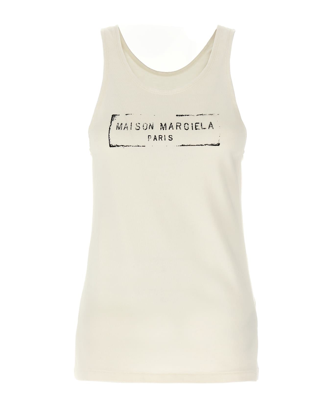 Maison Margiela Logo Tank Top - Beige
