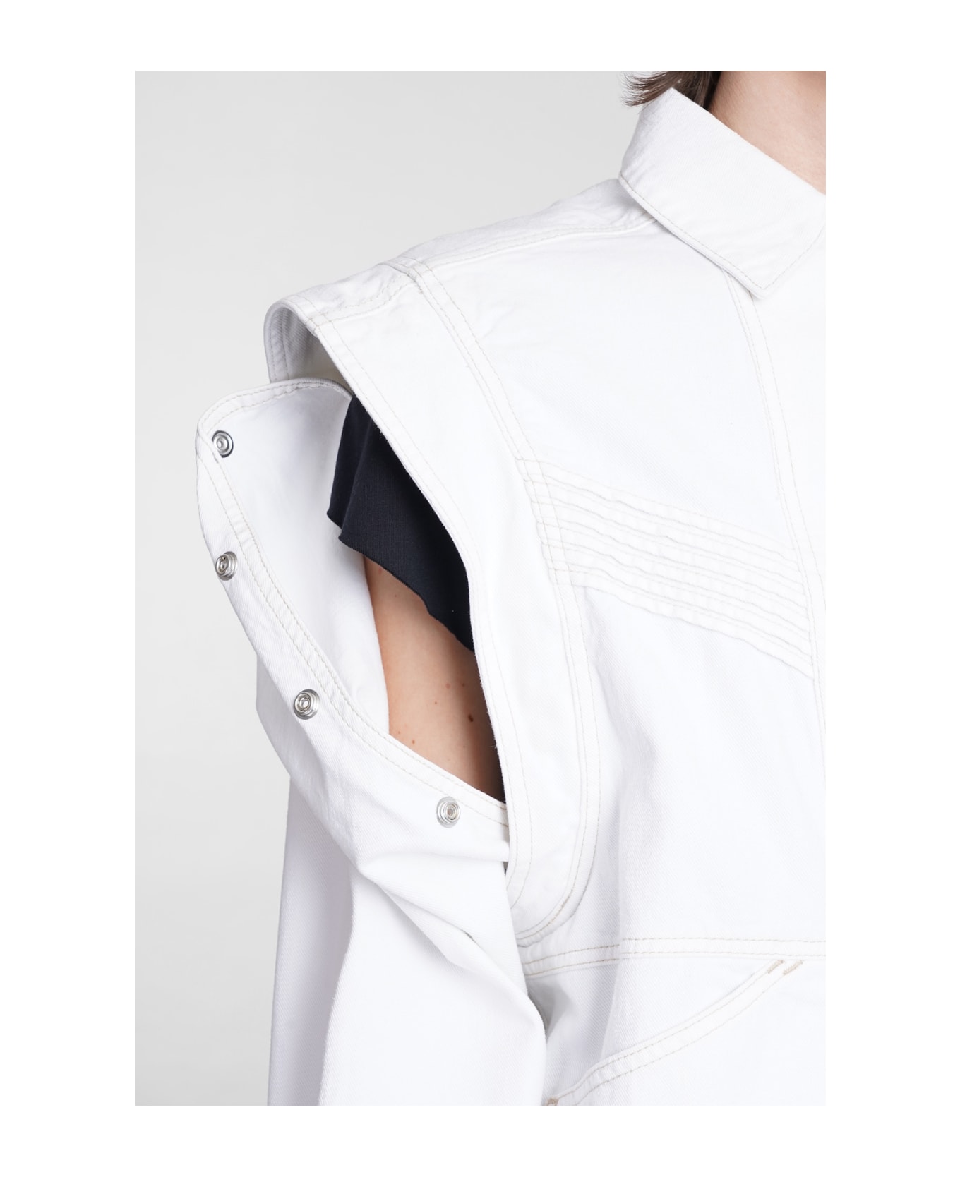Isabel Marant Harmon Denim Jackets In White Cotton - white