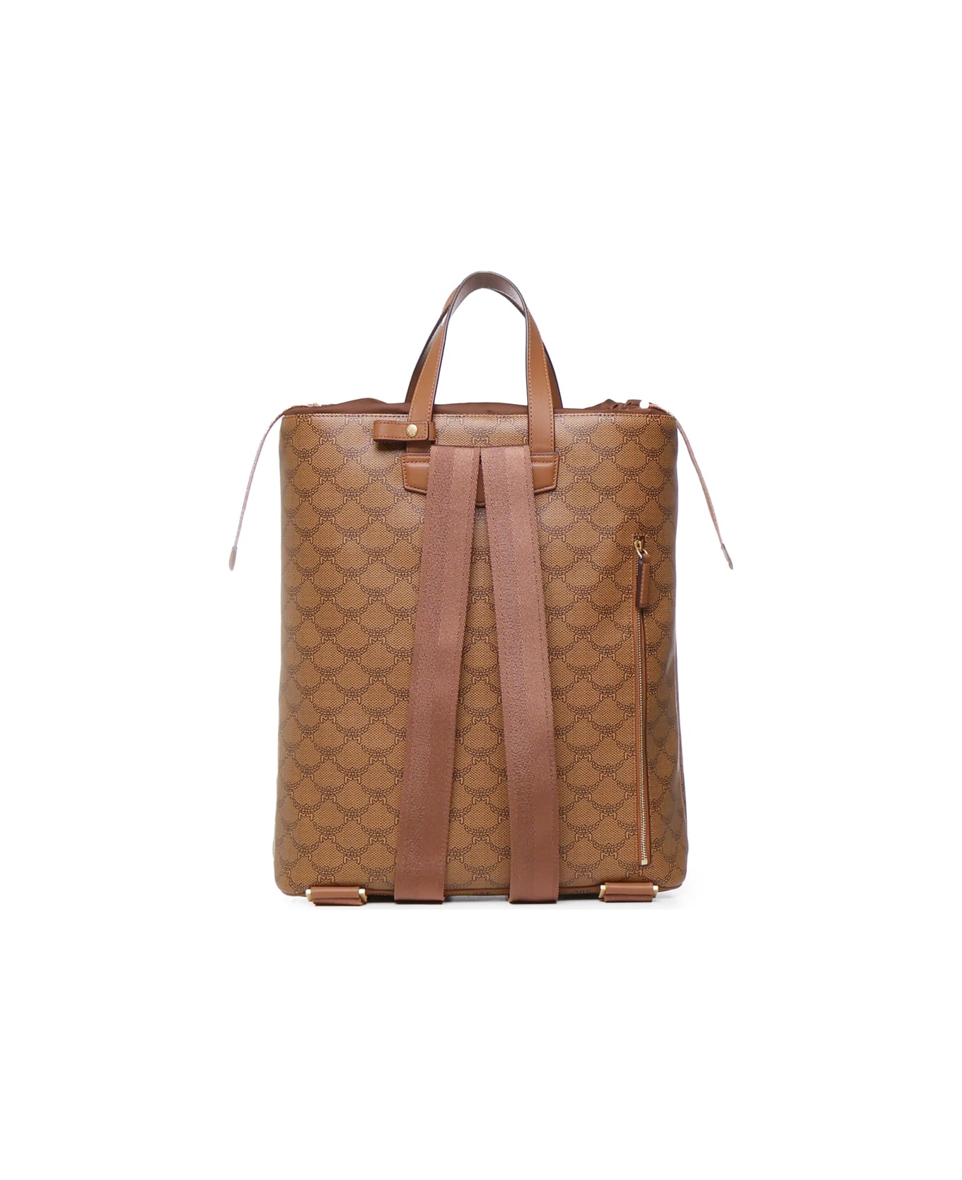 MCM Himmel Lauretos Backpack With Drawstring Closure And Natural Nappa Leather Finishes - Brown バックパック
