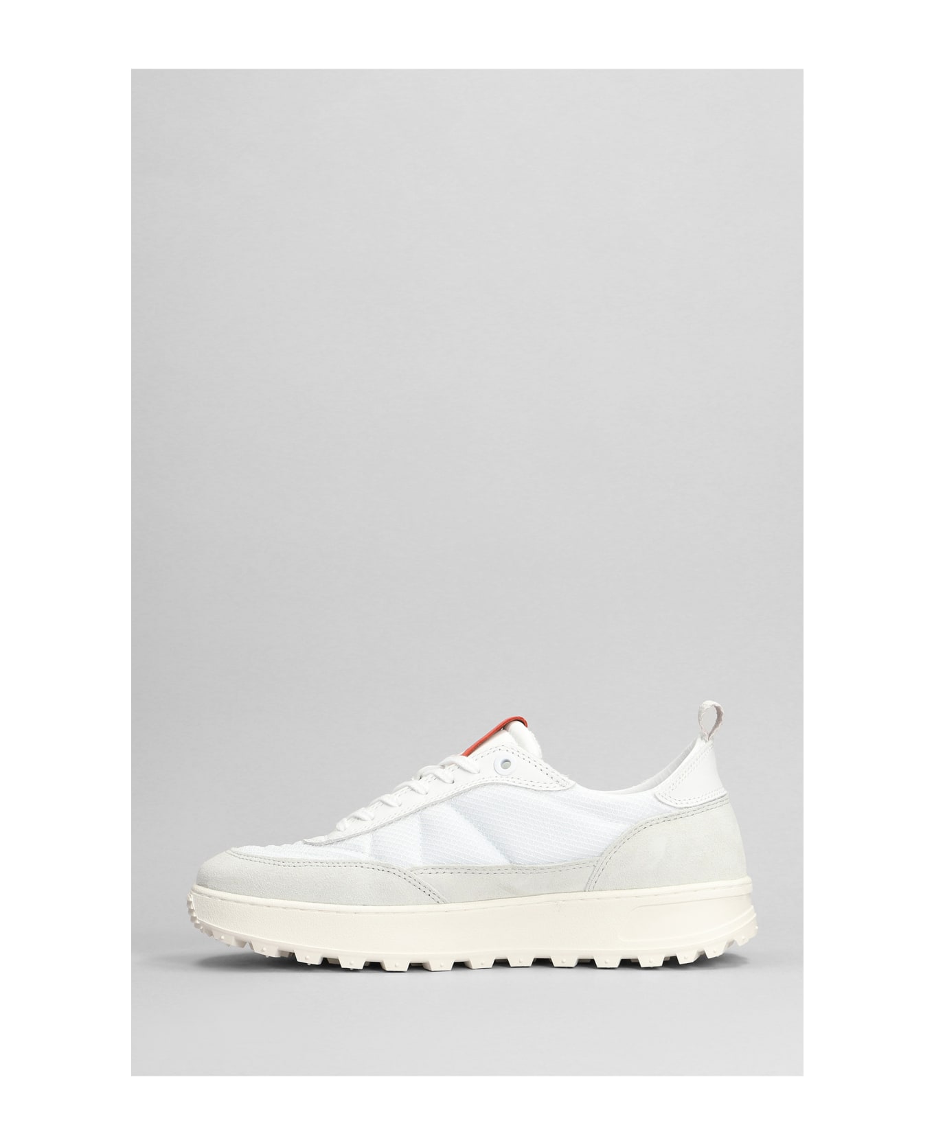 D.A.T.E. Kdue Sneakers In White Leather And Fabric - white