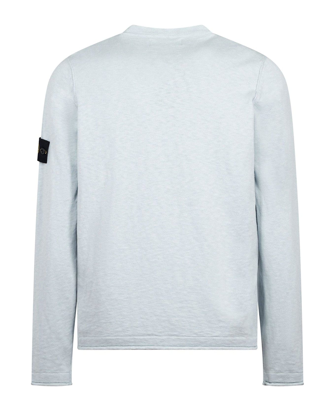 Stone Island Logo Patch Crewneck Sweatshirt - Clear Blue