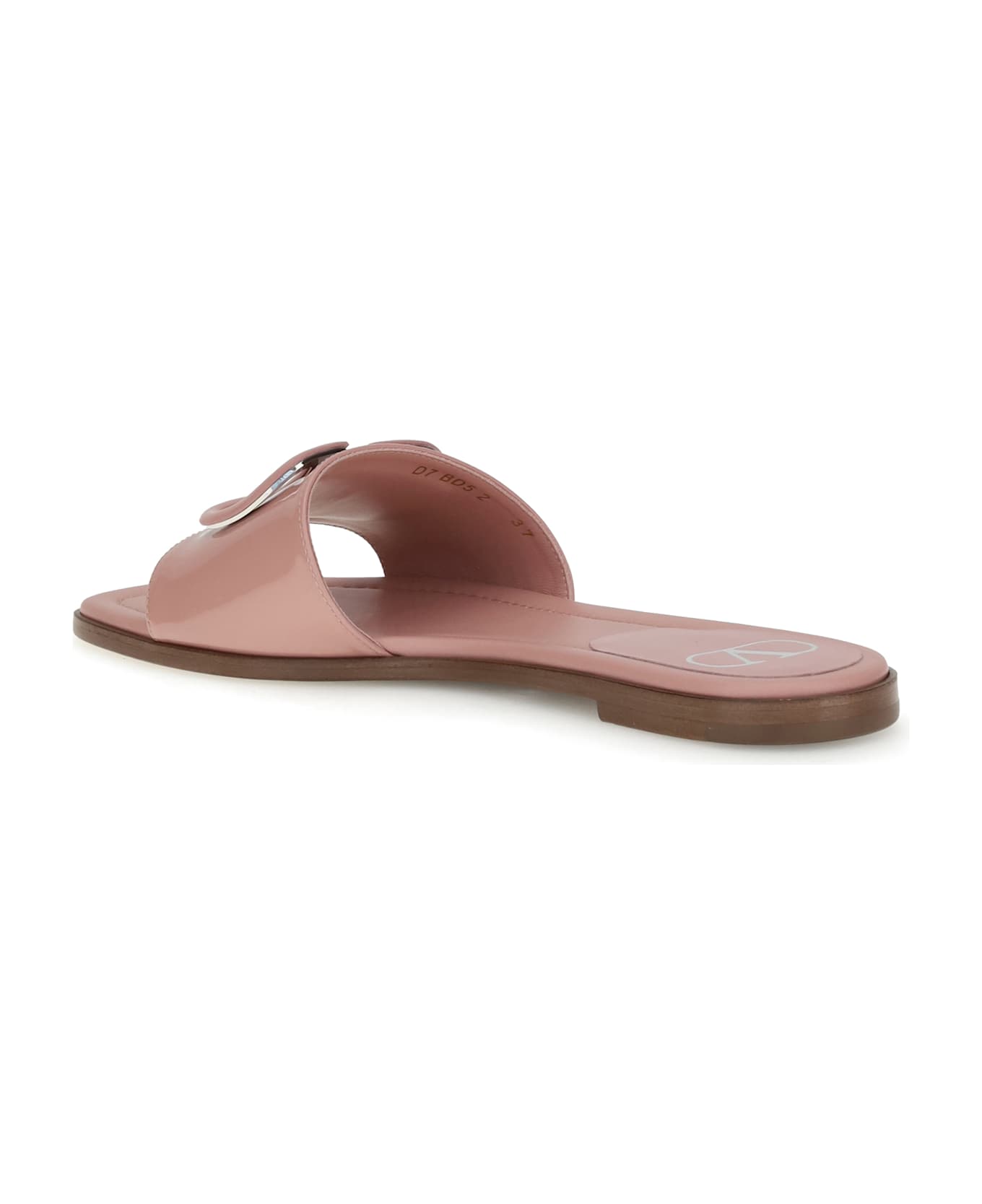 Valentino Garavani Patent Leathe Vlogo Slide Sandals