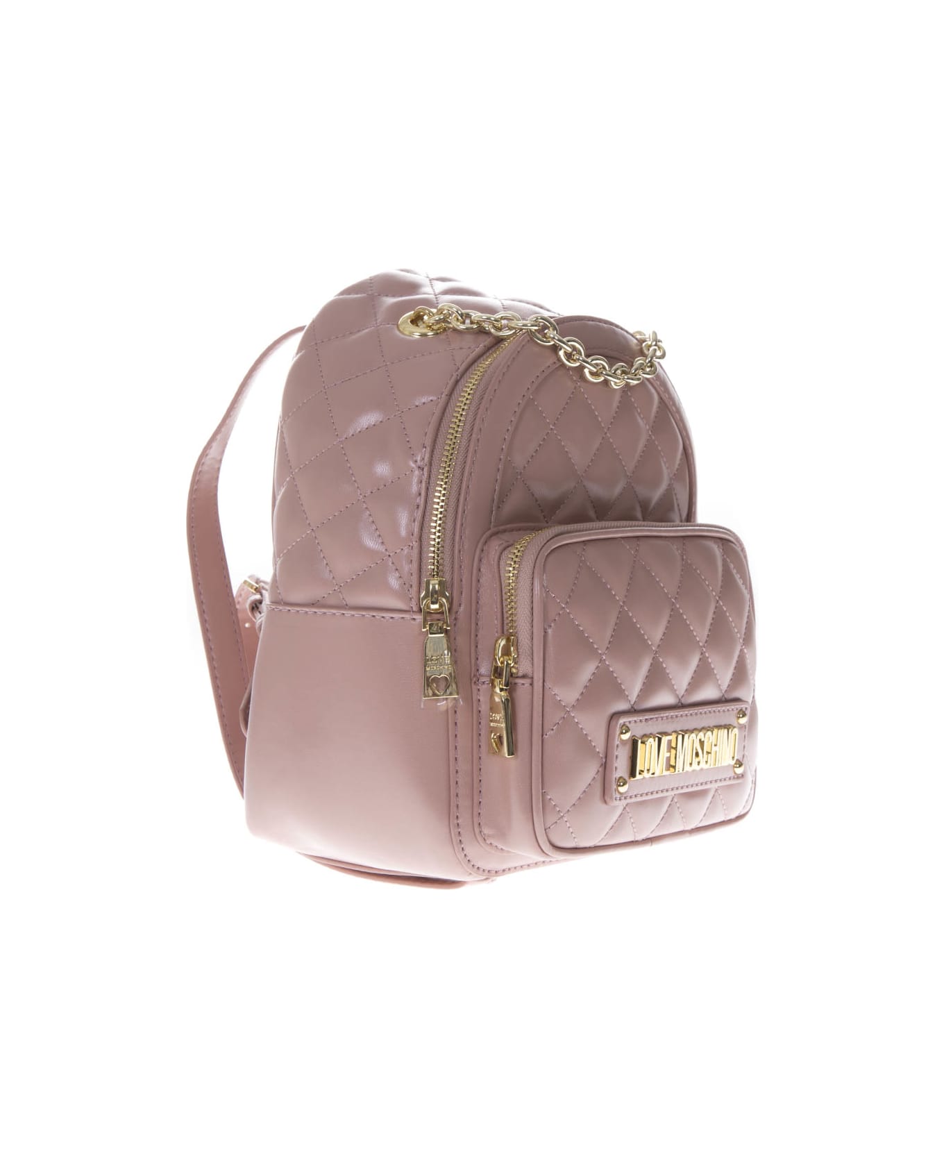 Love Moschino Pink Faux Leather Quilted Backpack | italist, ALWAYS LIKE ...