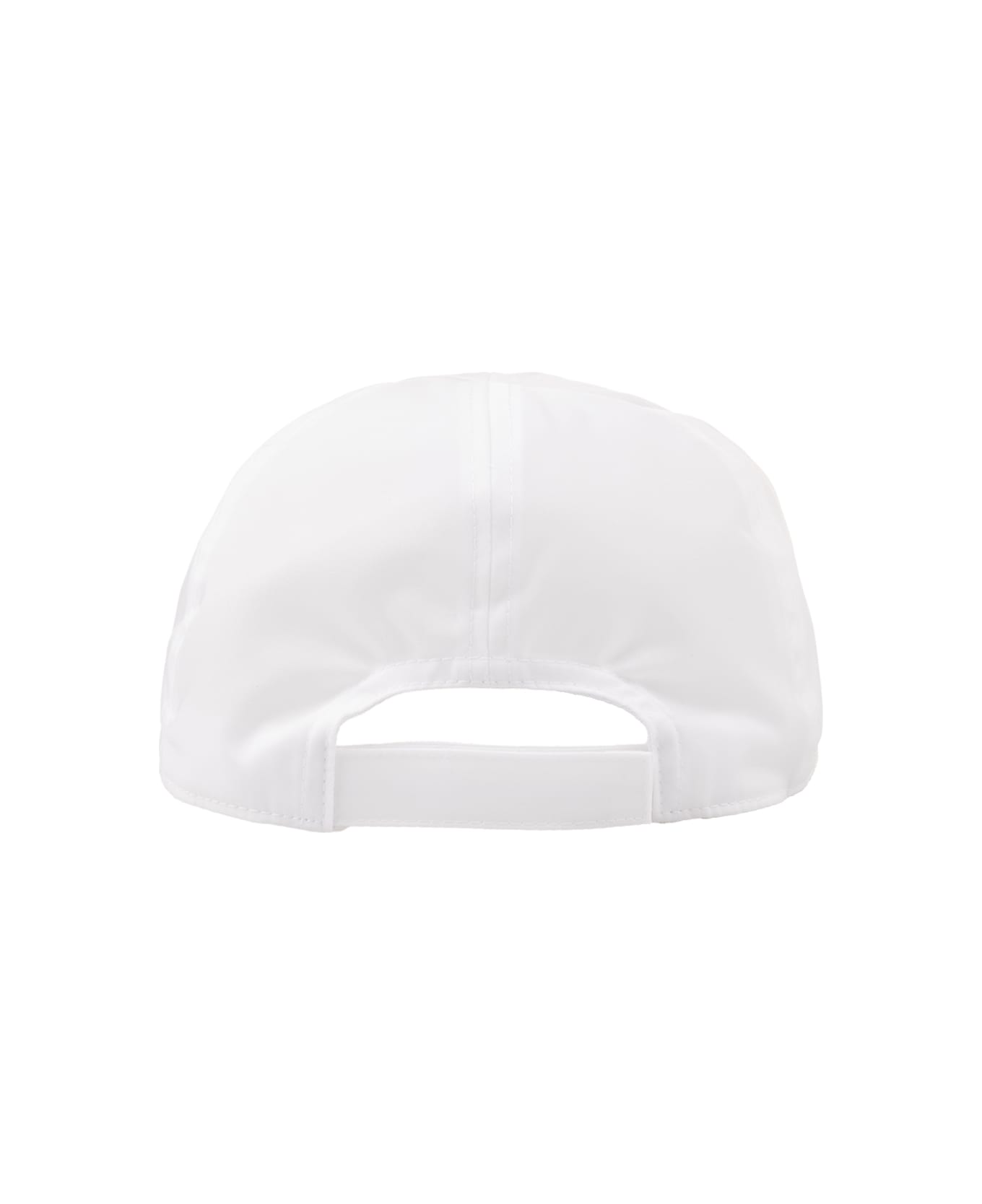 Kiton White Nylon Baseball Hat With Logo - White