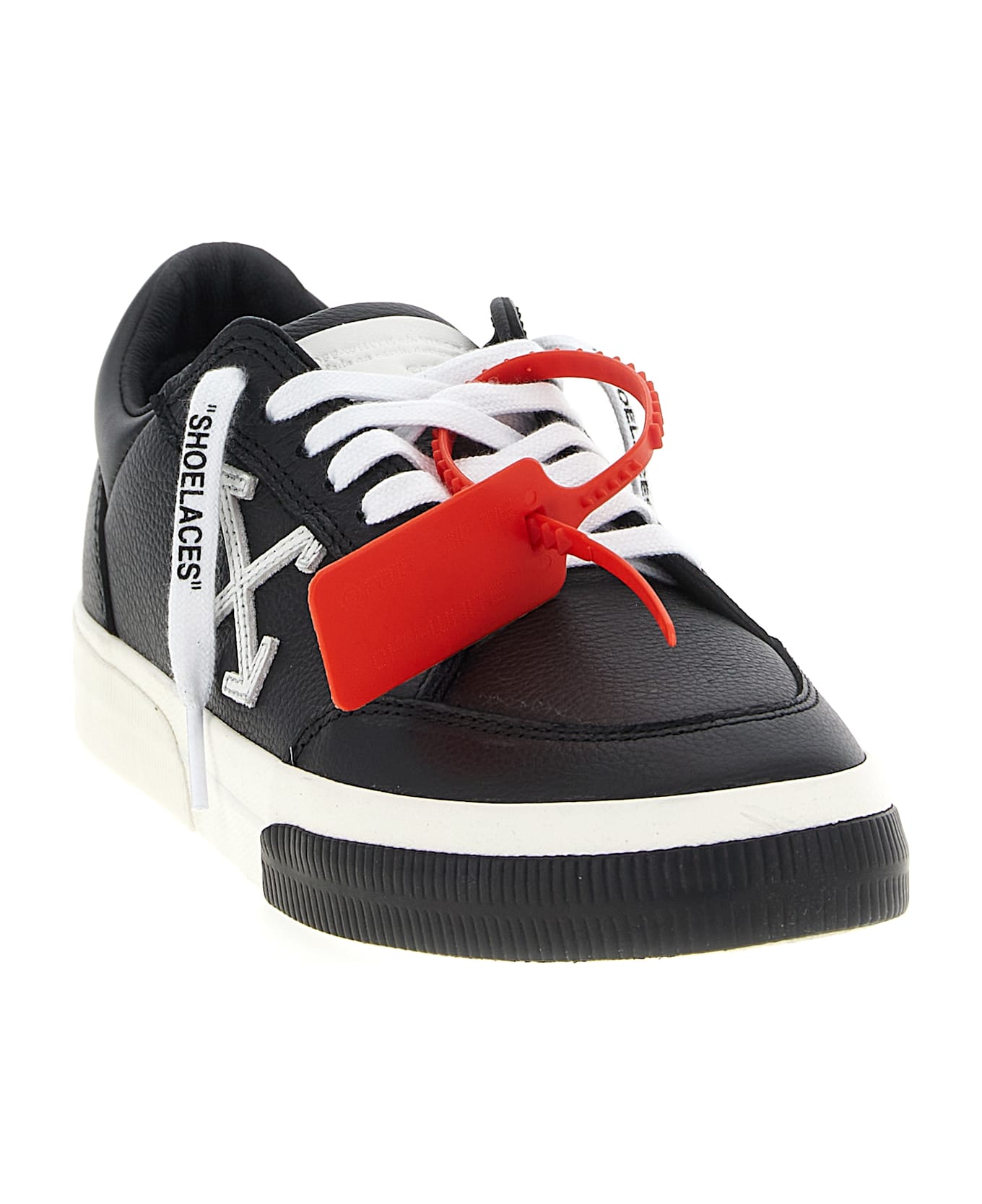 Off-White 'new Low Vulcanized Leather' Sneakers - White/Black