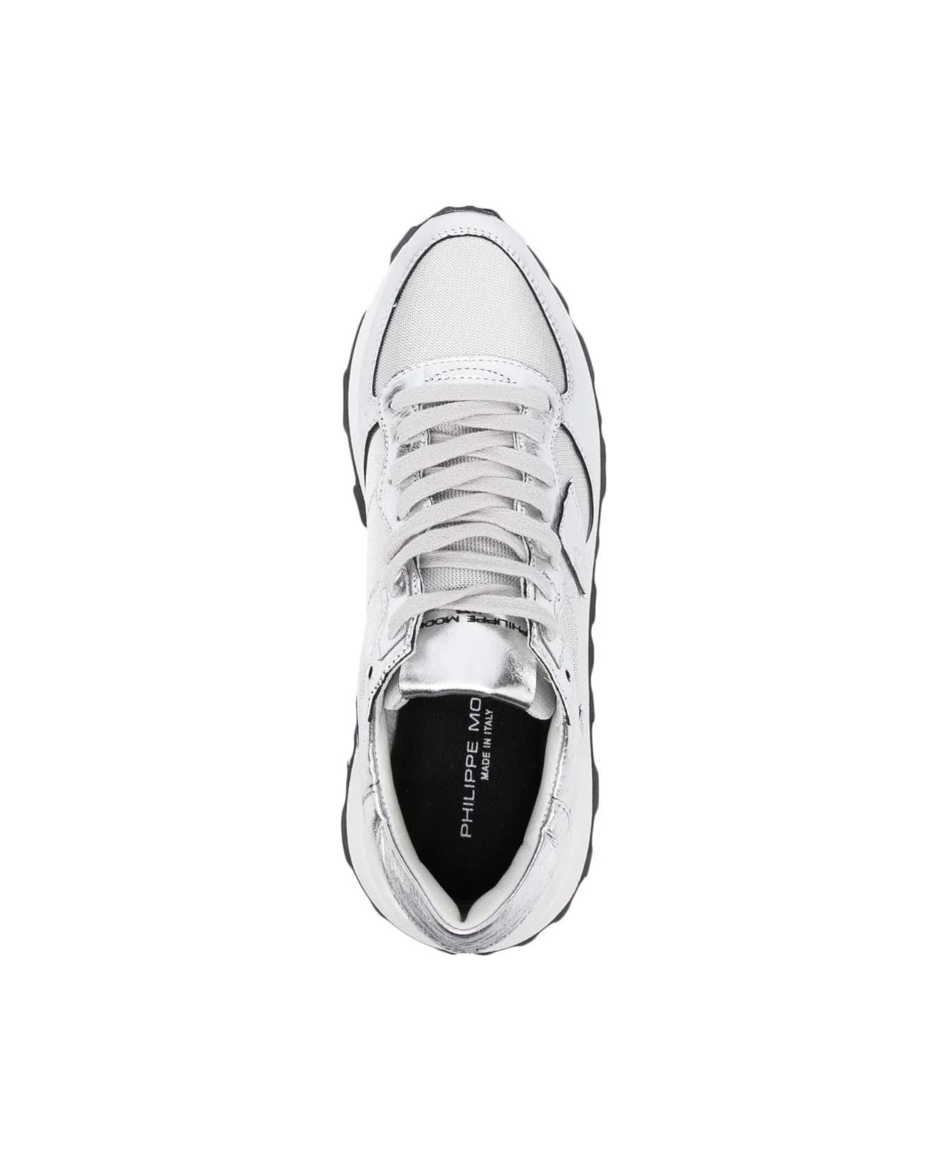 Philippe Model Tropez Haute Low Sneakers - Silver - Metal Argent スニーカー