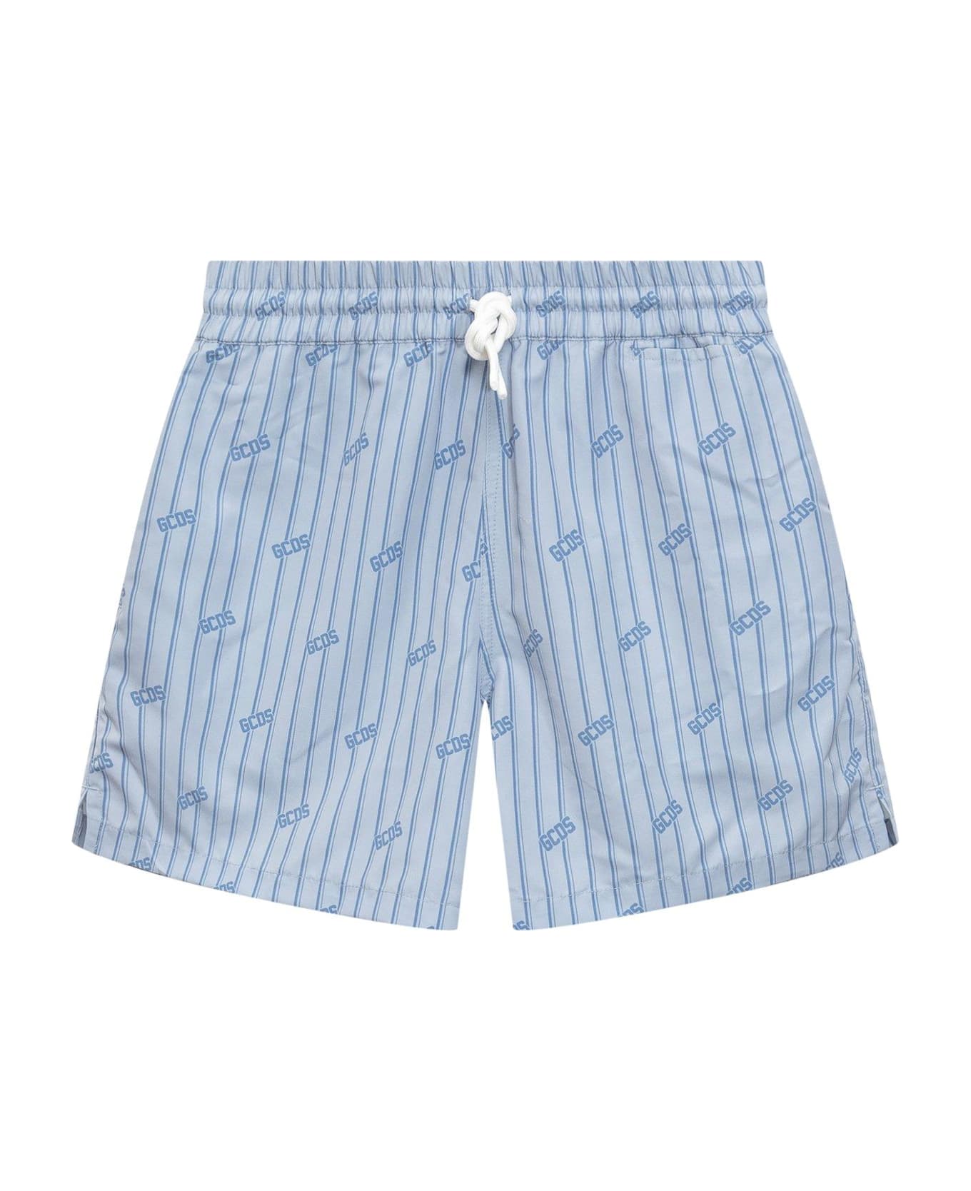 GCDS Pinstripe Shorts - Blu