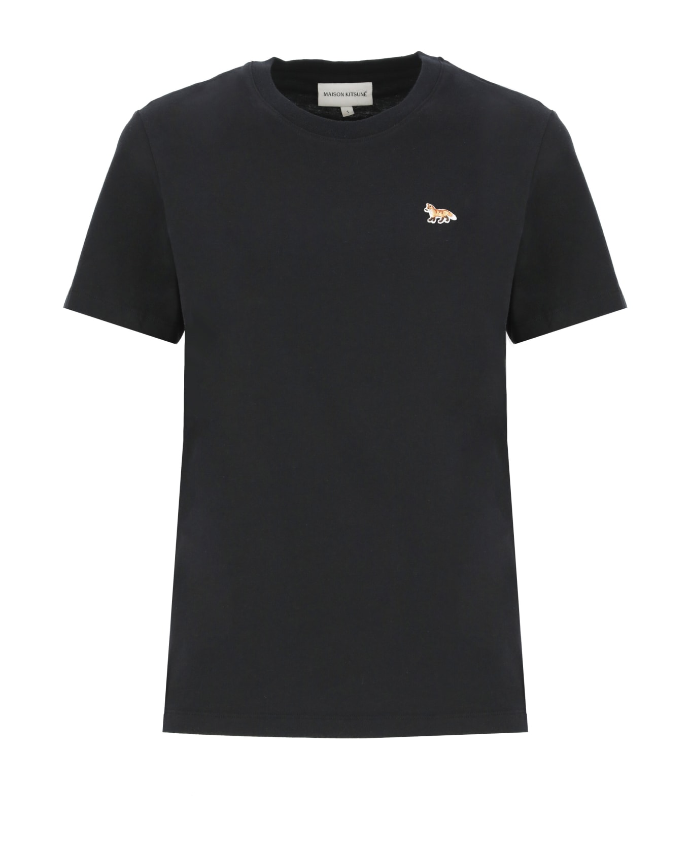 Maison Kitsuné T-shirt With Logo - Black Tシャツ