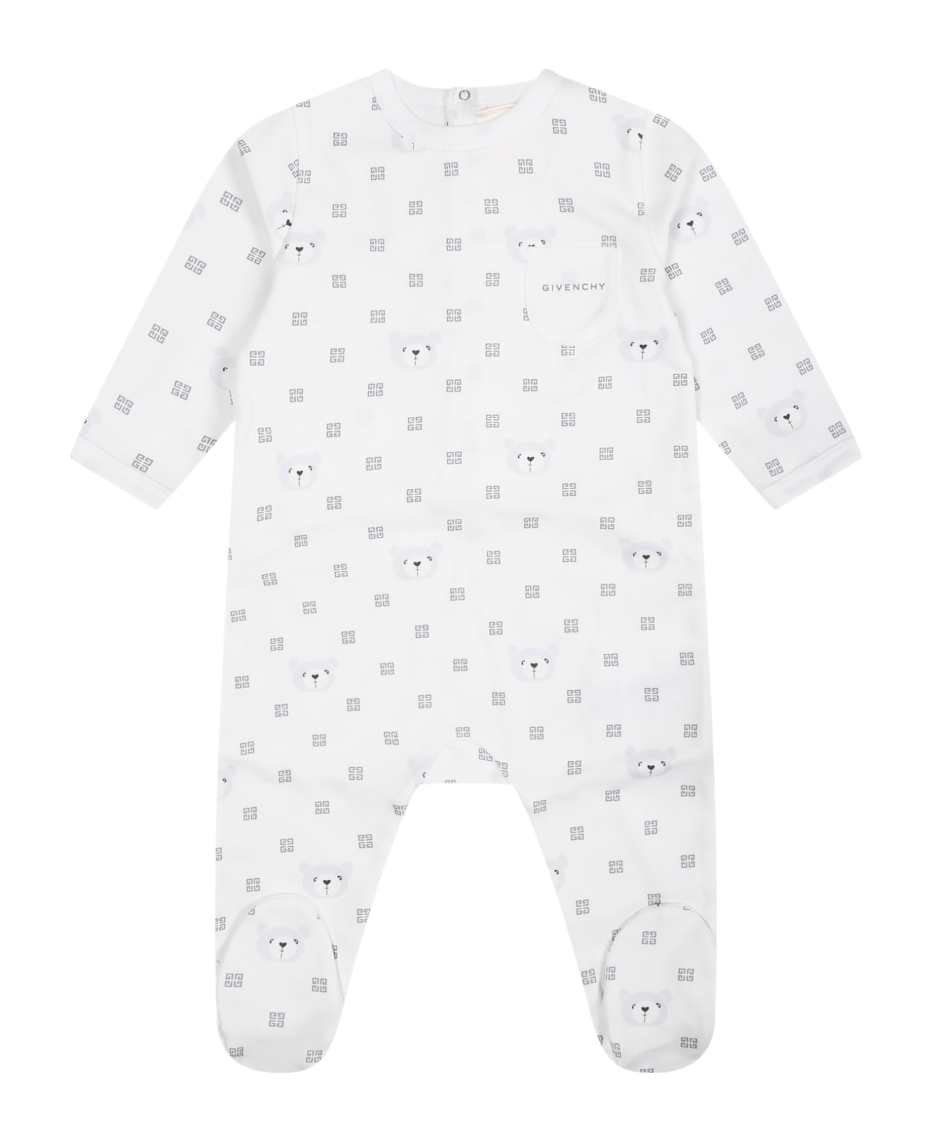 Givenchy White Set For Babies With Logo - White ボディスーツ＆セットアップ