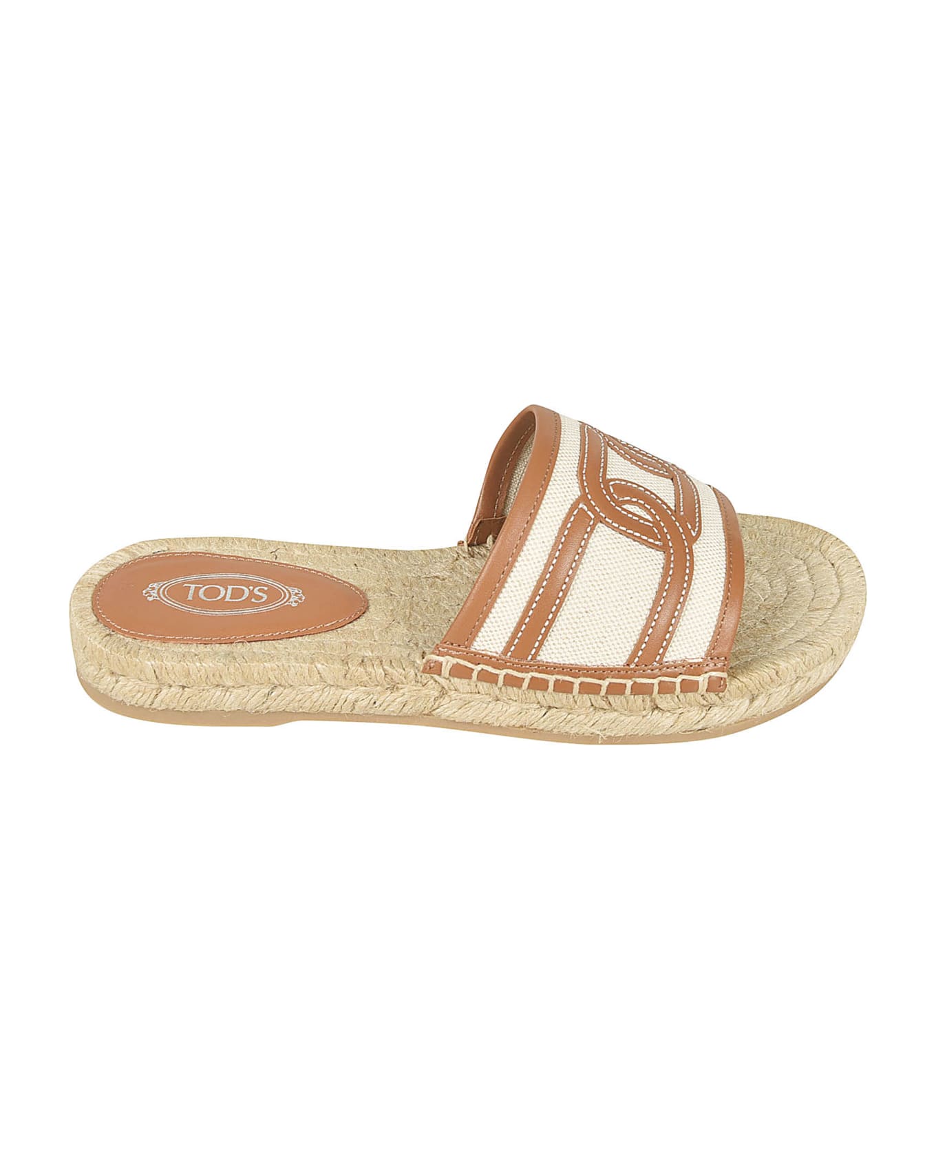 Tod's Catena Patched Rafia Sandals - Neutral サンダル