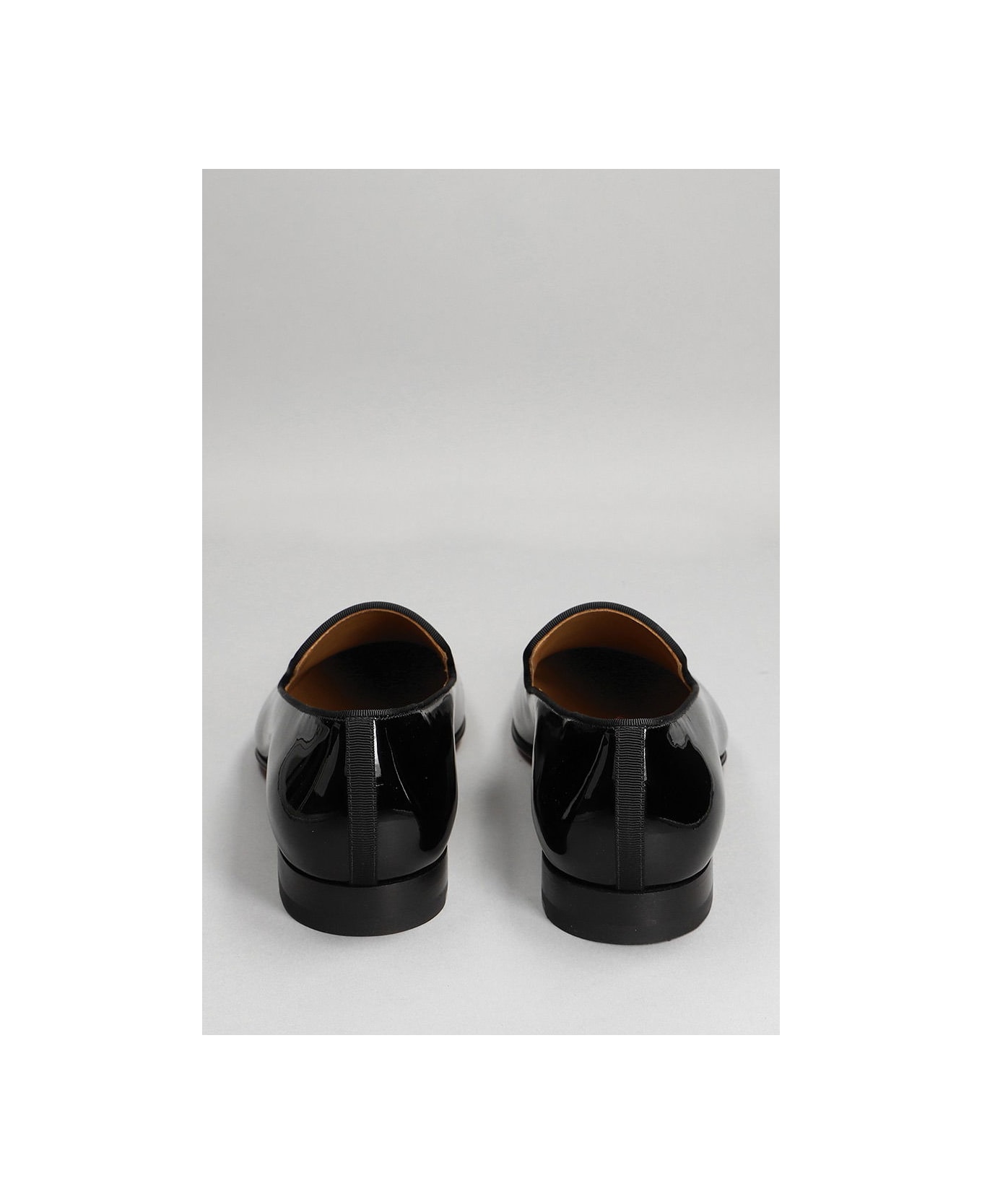 Christian Louboutin Dandeliuon Flat Loafers In Black Patent Leather - black