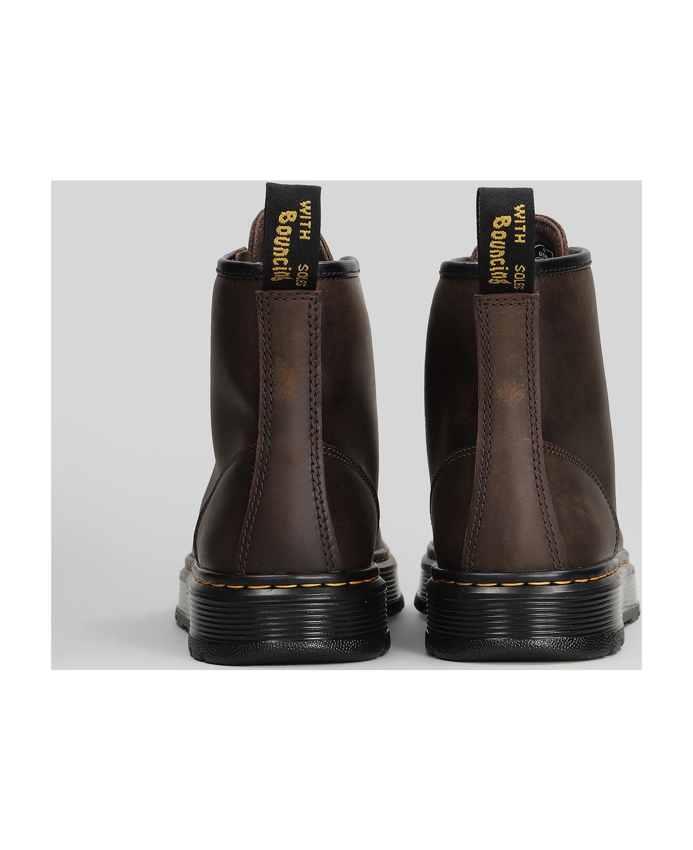 Dr. Martens Brookline Chukka Combat Boots In Brown Leather - brown