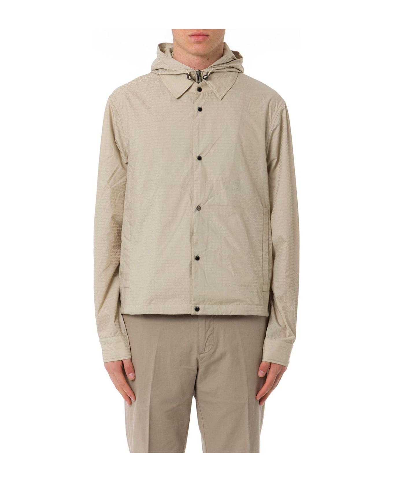 Emporio Armani Detachable Hooded Jacket - SAND