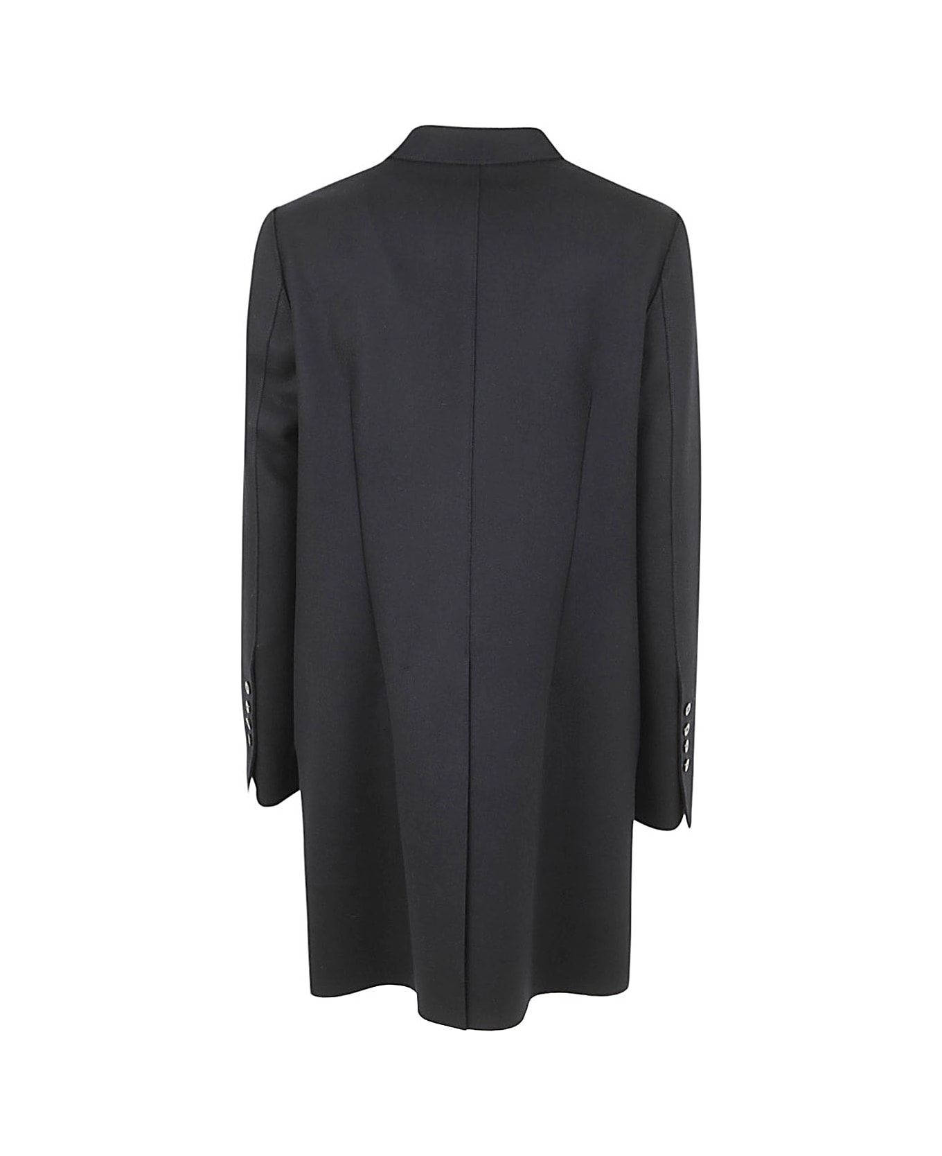 Sapio Panno Short Coat - Black