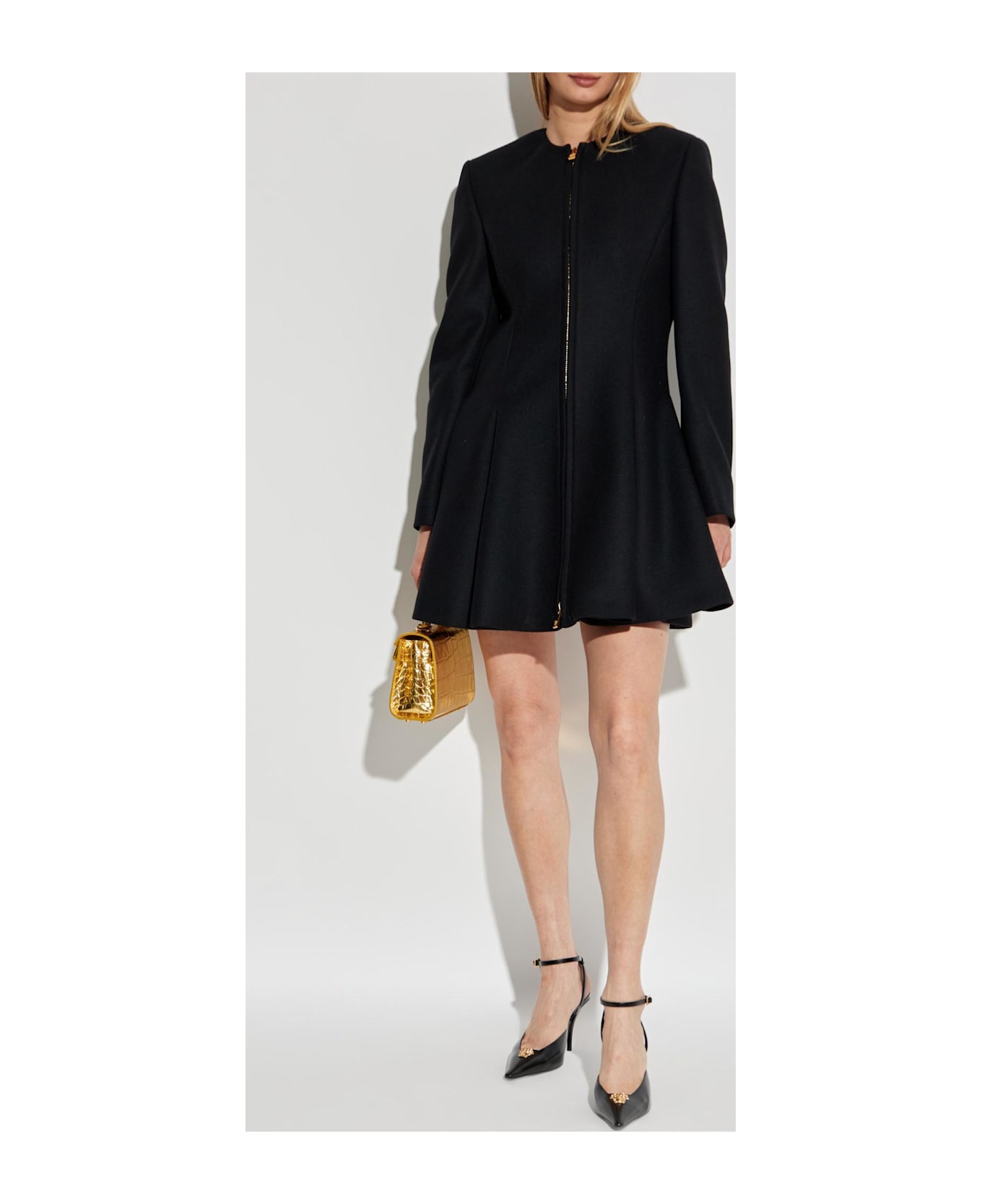 Versace Wool Coat - BLACK