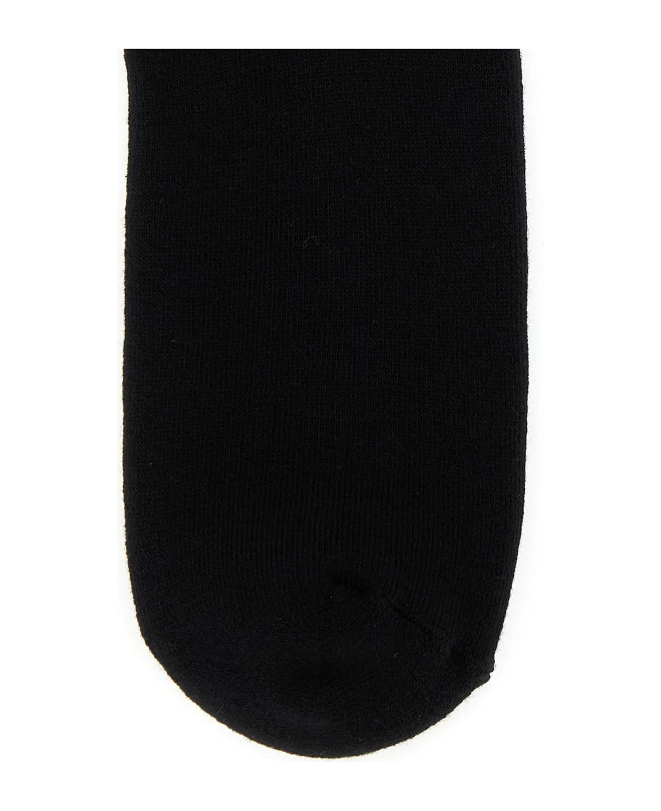 Palm Angels Logo Intarsia Socks - BLACK 靴下
