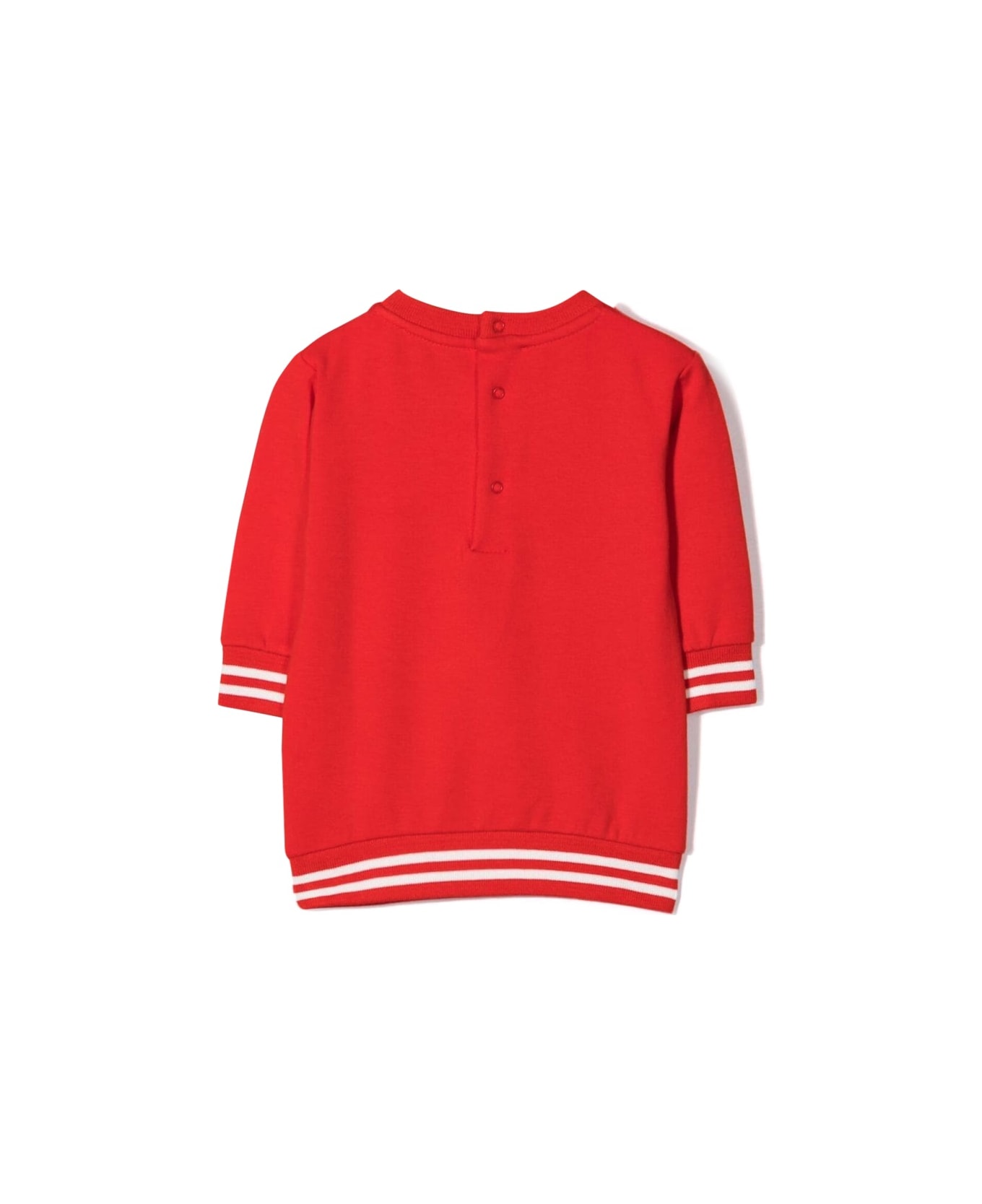 Moschino Abito In Cotone Con Teddy - RED