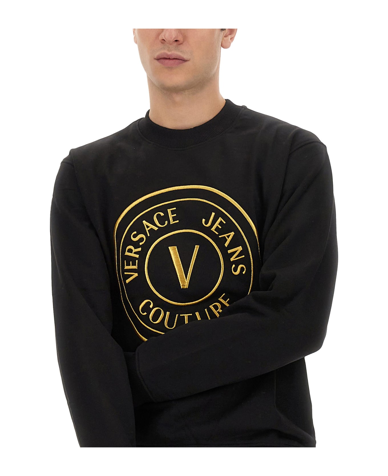 Versace Jeans Couture V-emblem Sweatshirt - NERO フリース